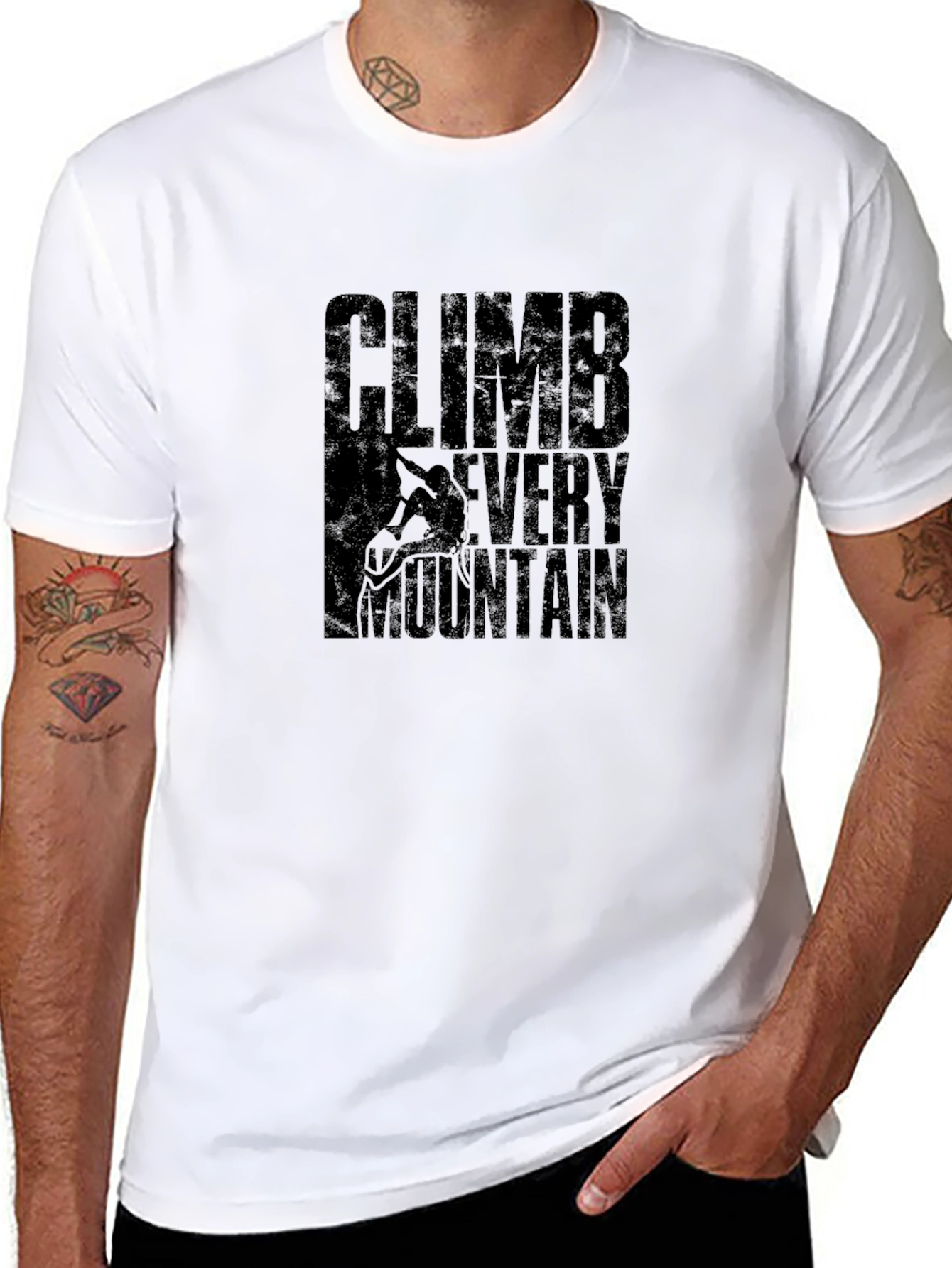 Climb Every Mountain Black Graphic Tee