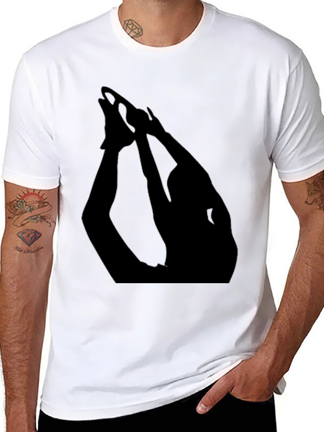 Yoga Pose Black T-Shirt