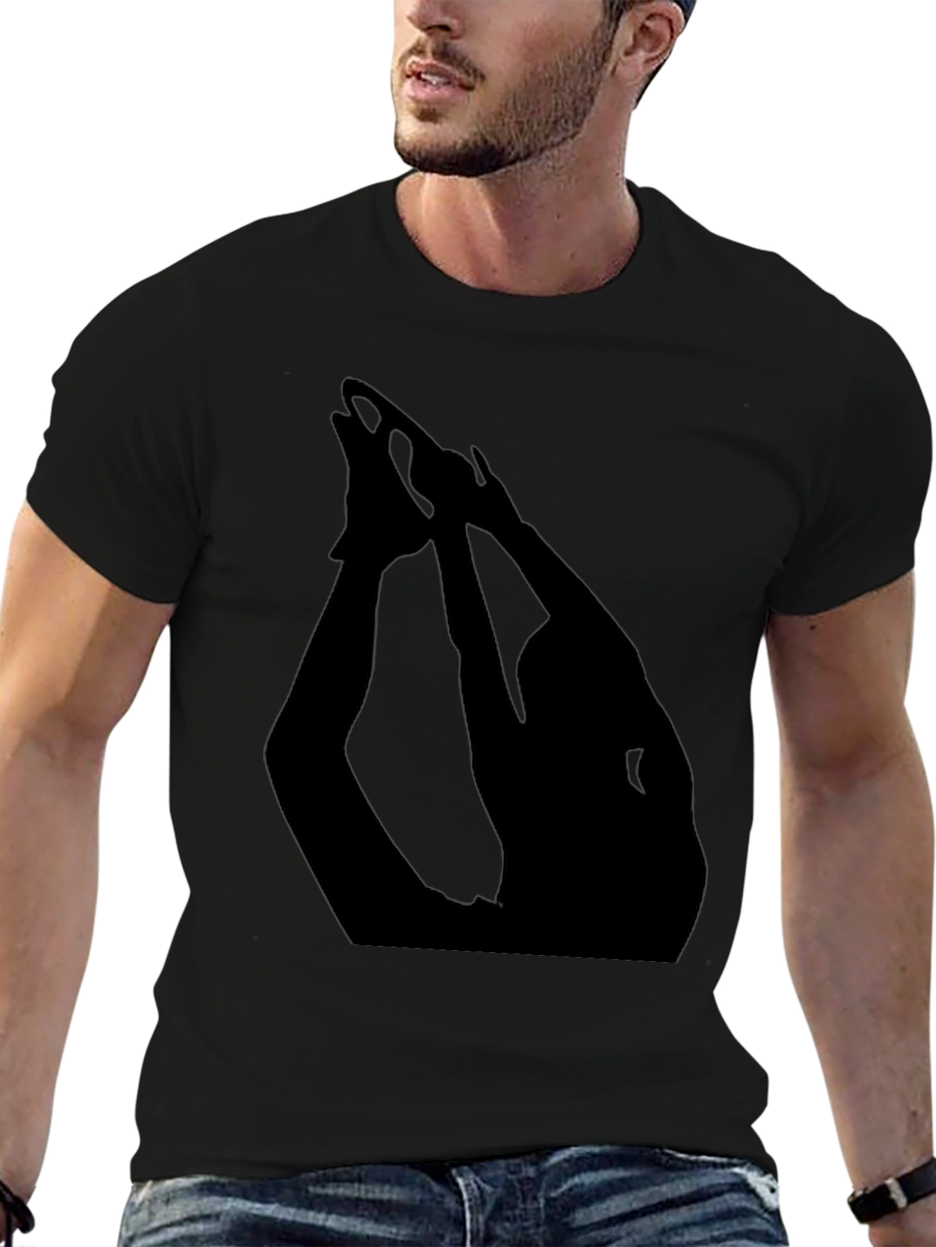 Yoga Pose Black T-Shirt