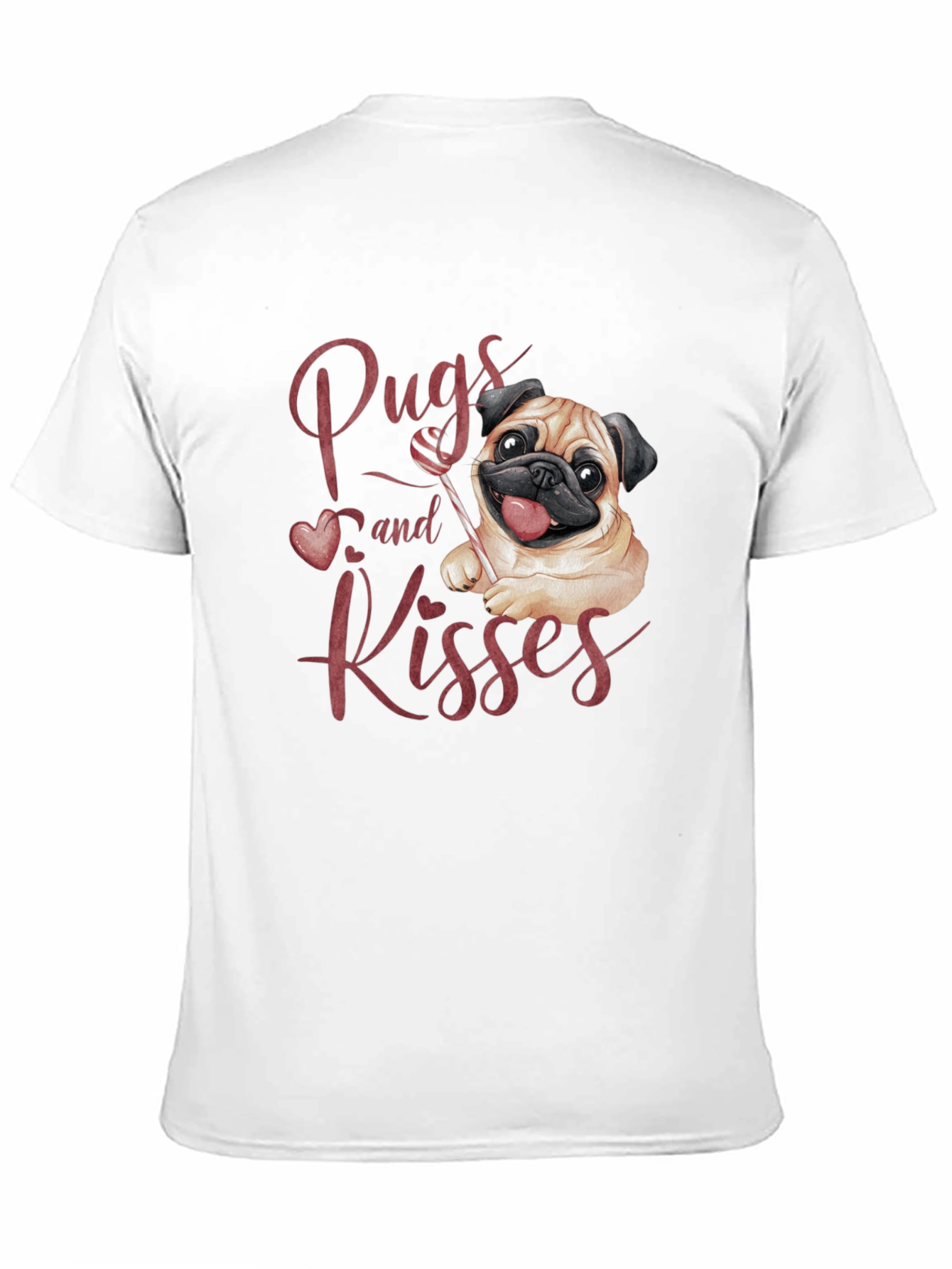 Pugs and Kisses Graphic Tee - Black