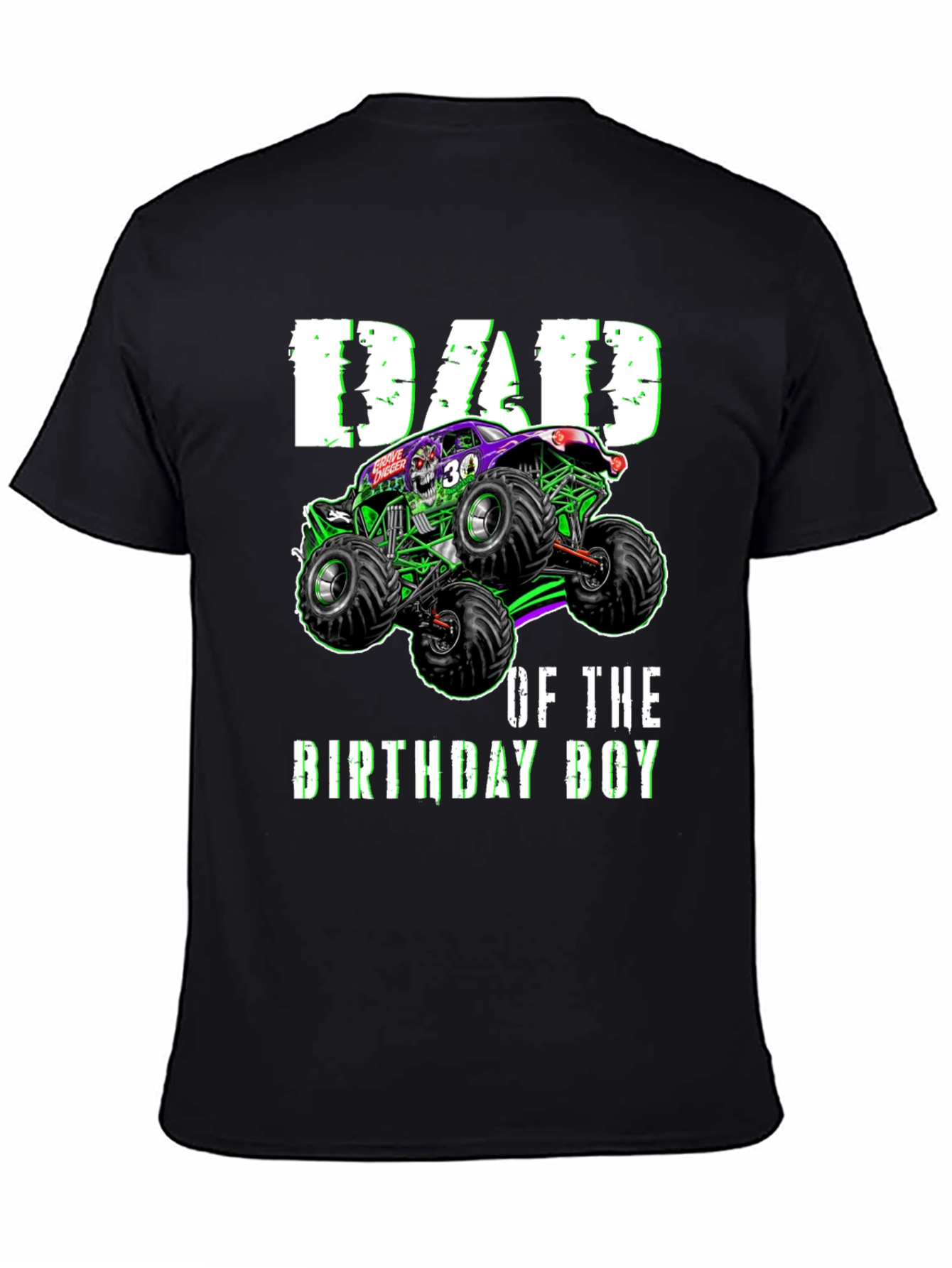 Dad of the Birthday Boy Monster Truck T-Shirt