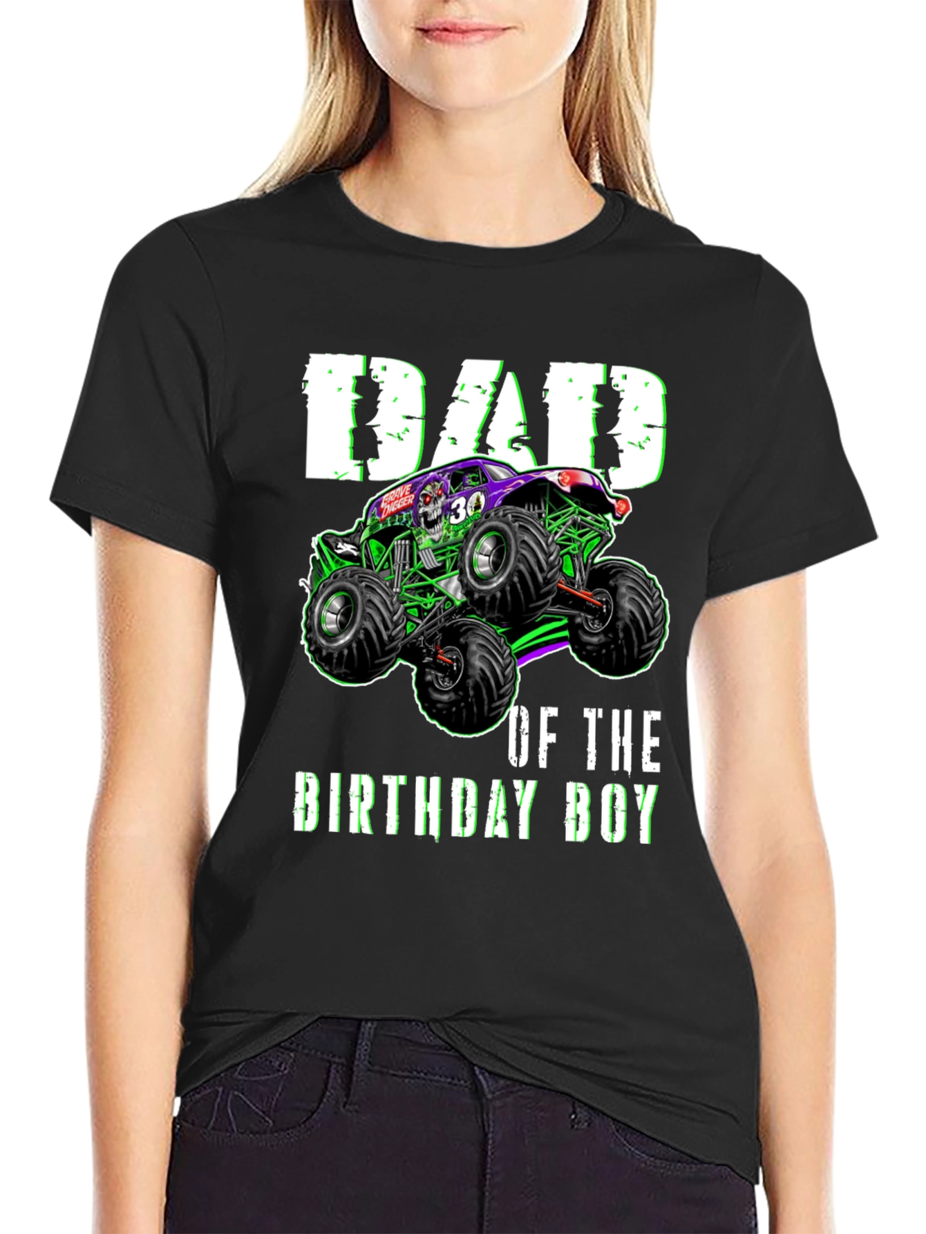 Dad of the Birthday Boy Monster Truck T-Shirt