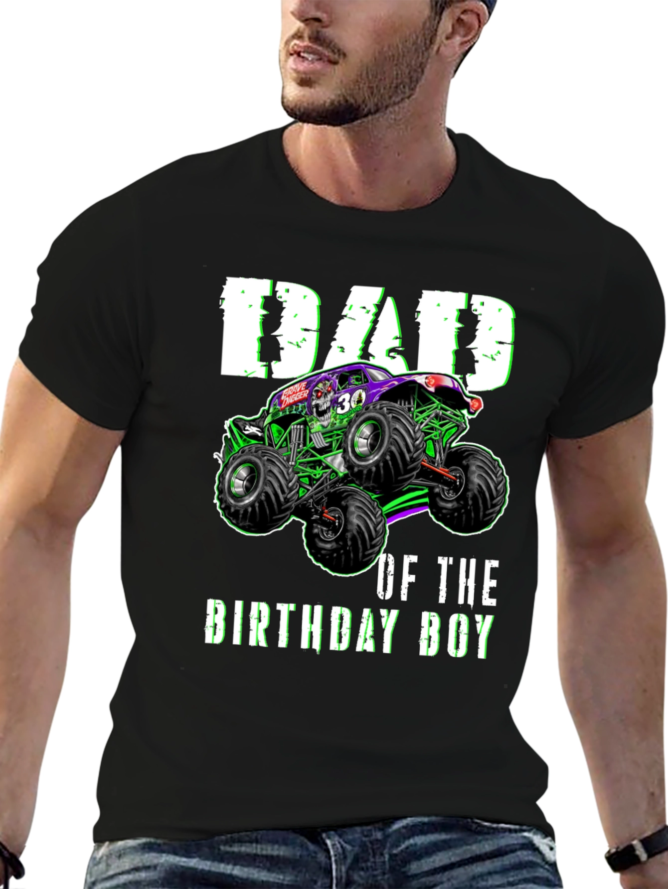 Dad of the Birthday Boy Monster Truck T-Shirt