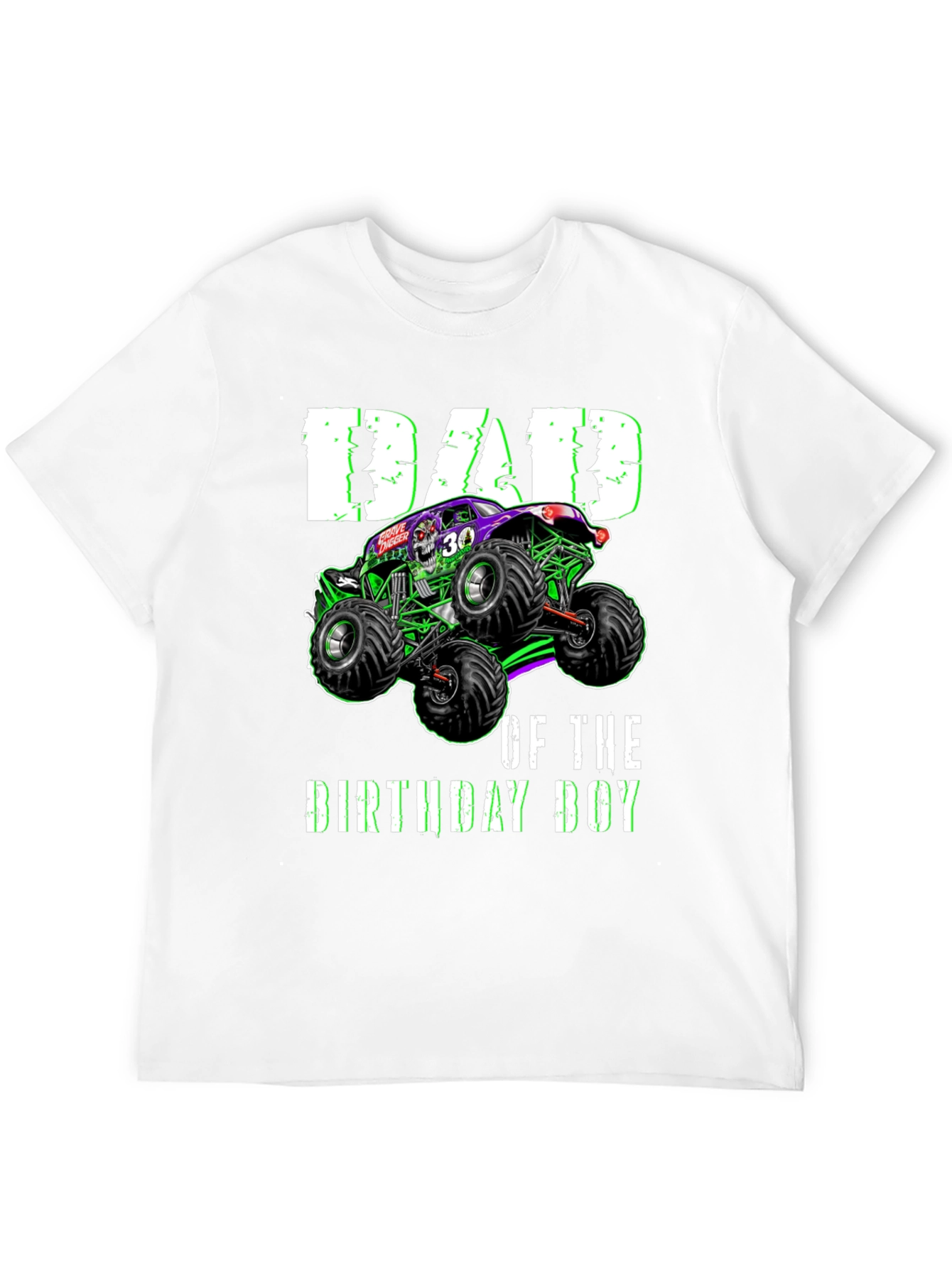 Dad of the Birthday Boy Monster Truck T-Shirt