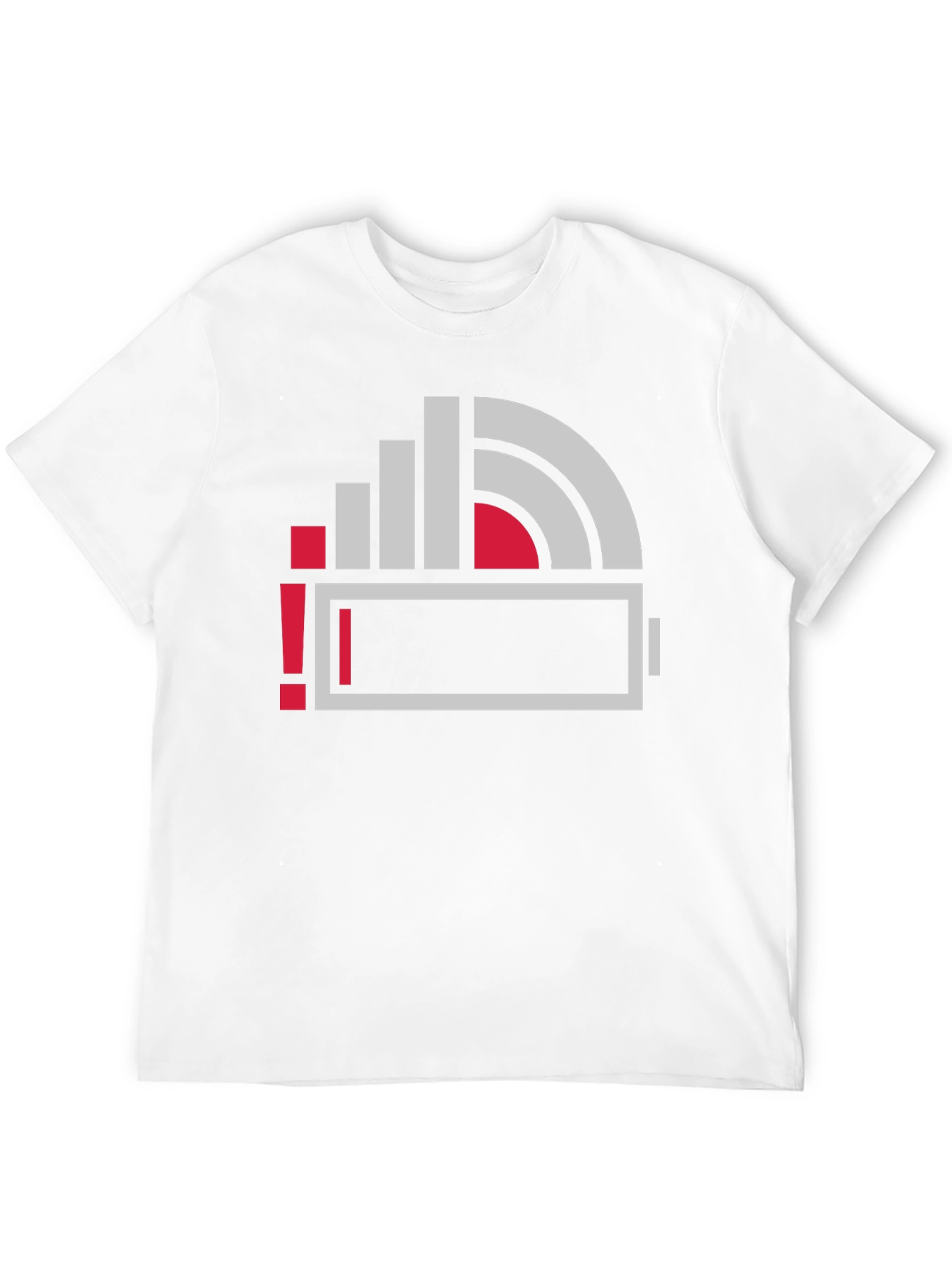 Low Battery Icon Graphic Print T-Shirt