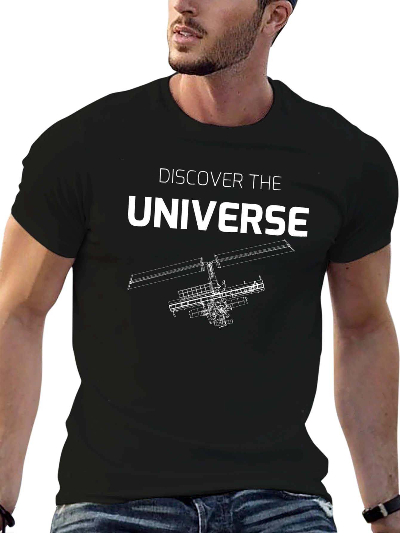 Discover the Universe Black Graphic Tee