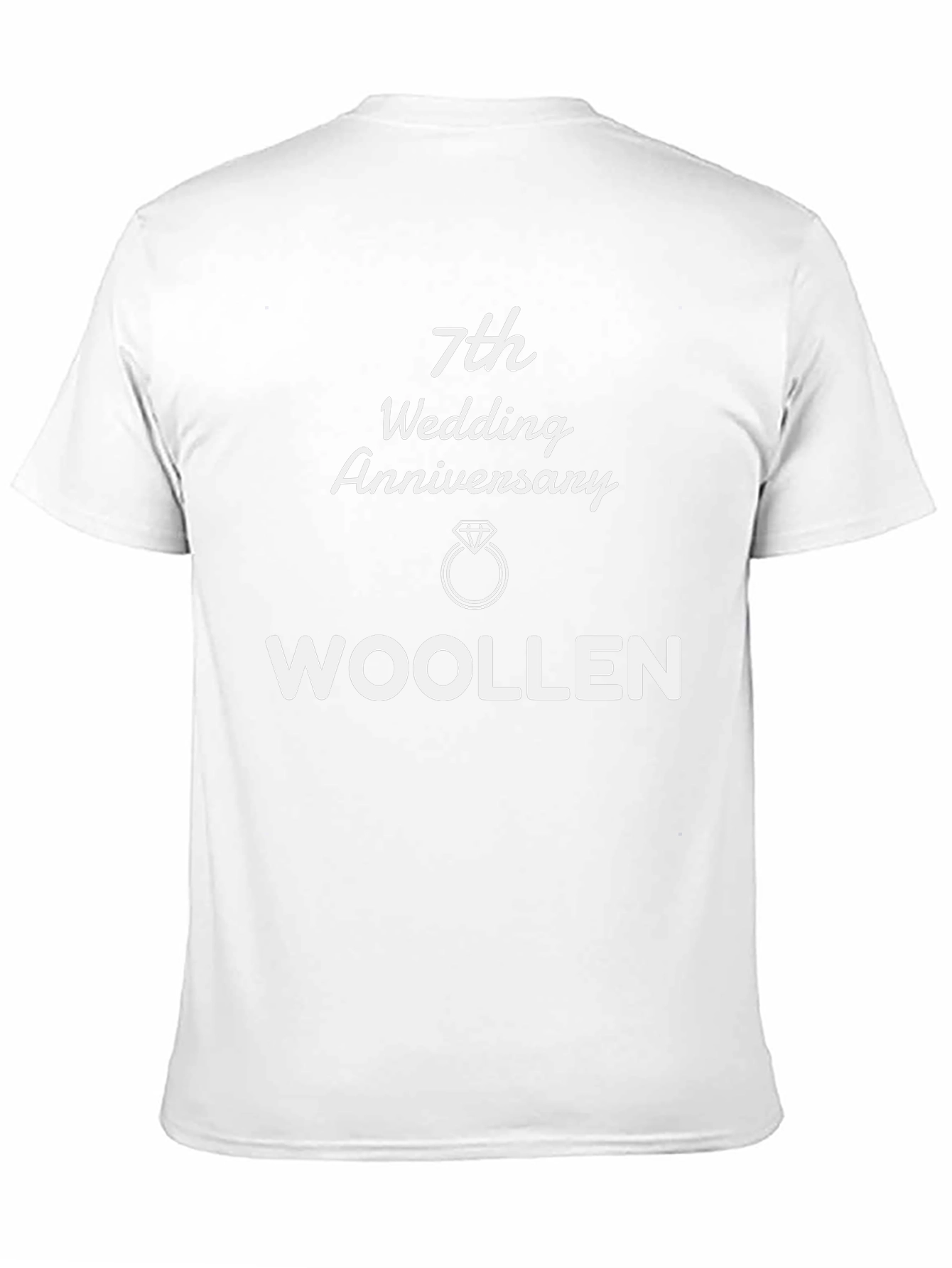 7th Anniversary Woollen T-Shirt - Anniversary Gift