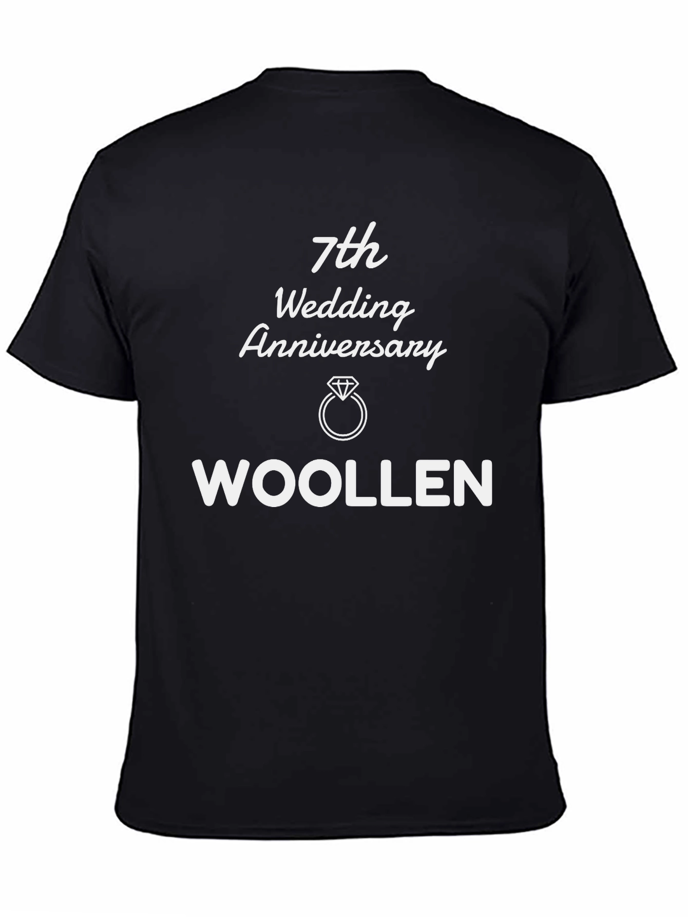 7th Anniversary Woollen T-Shirt - Anniversary Gift