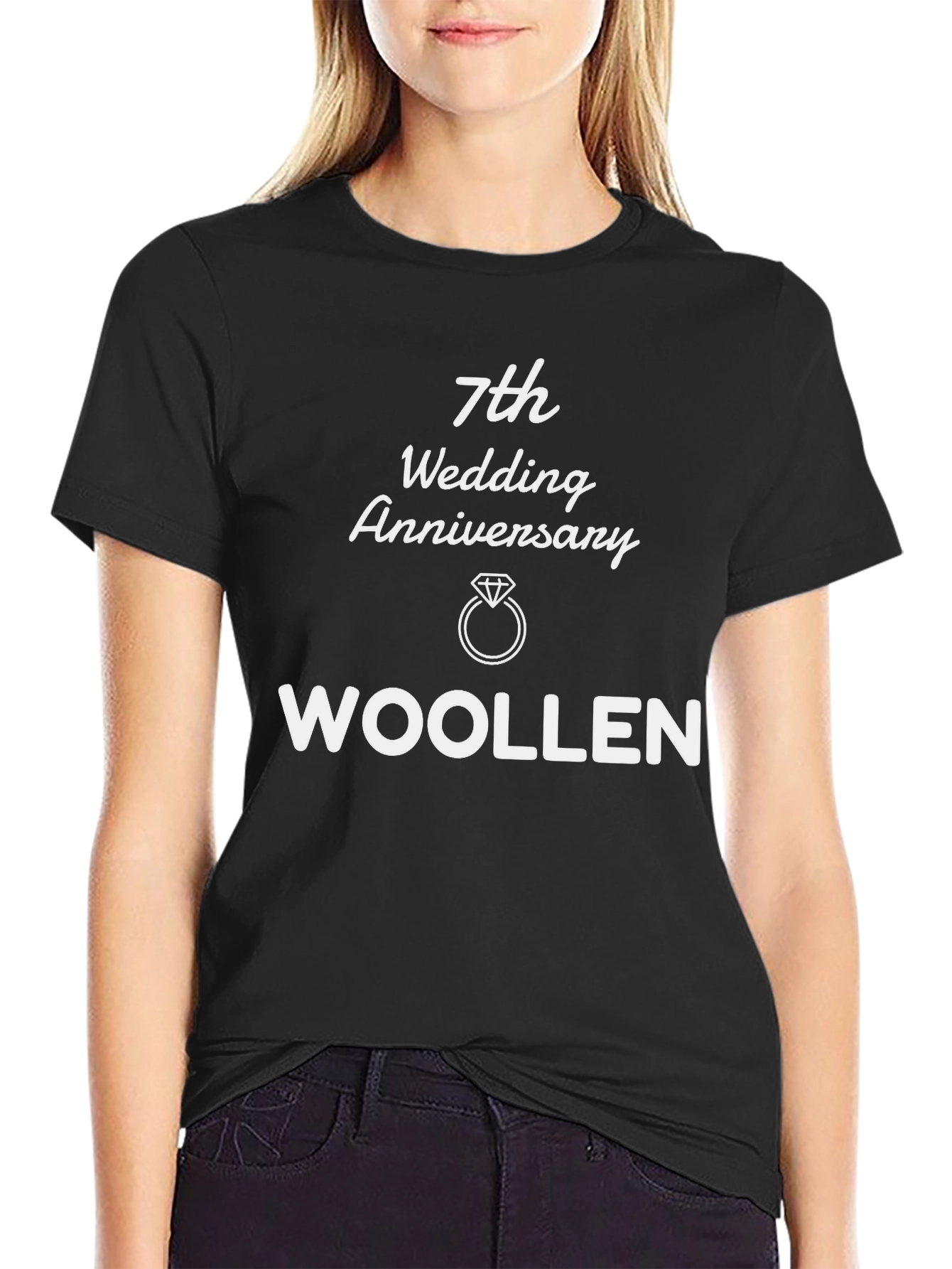 7th Anniversary Woollen T-Shirt - Anniversary Gift