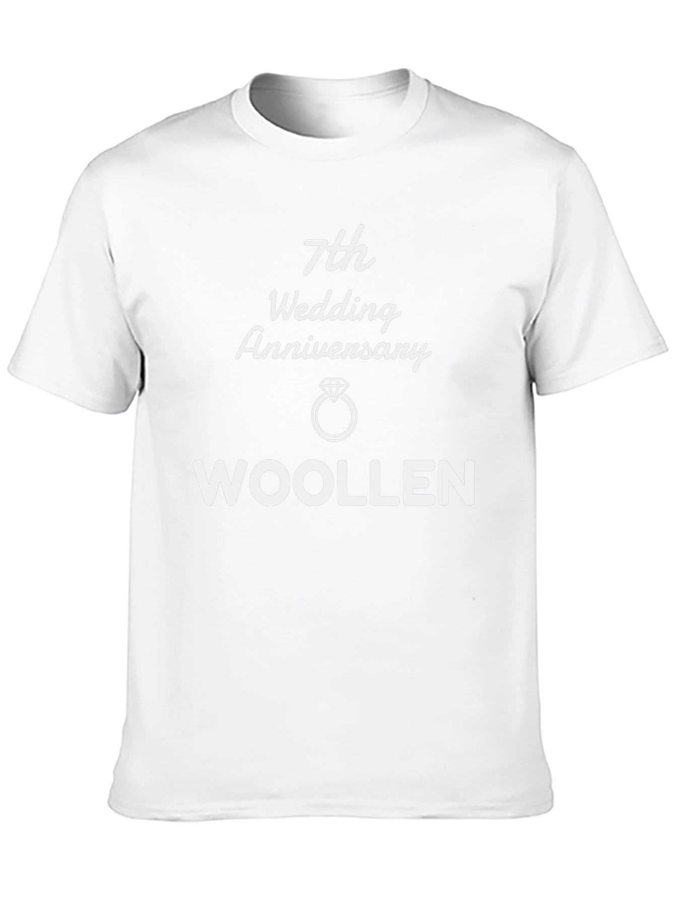 7th Anniversary Woollen T-Shirt - Anniversary Gift