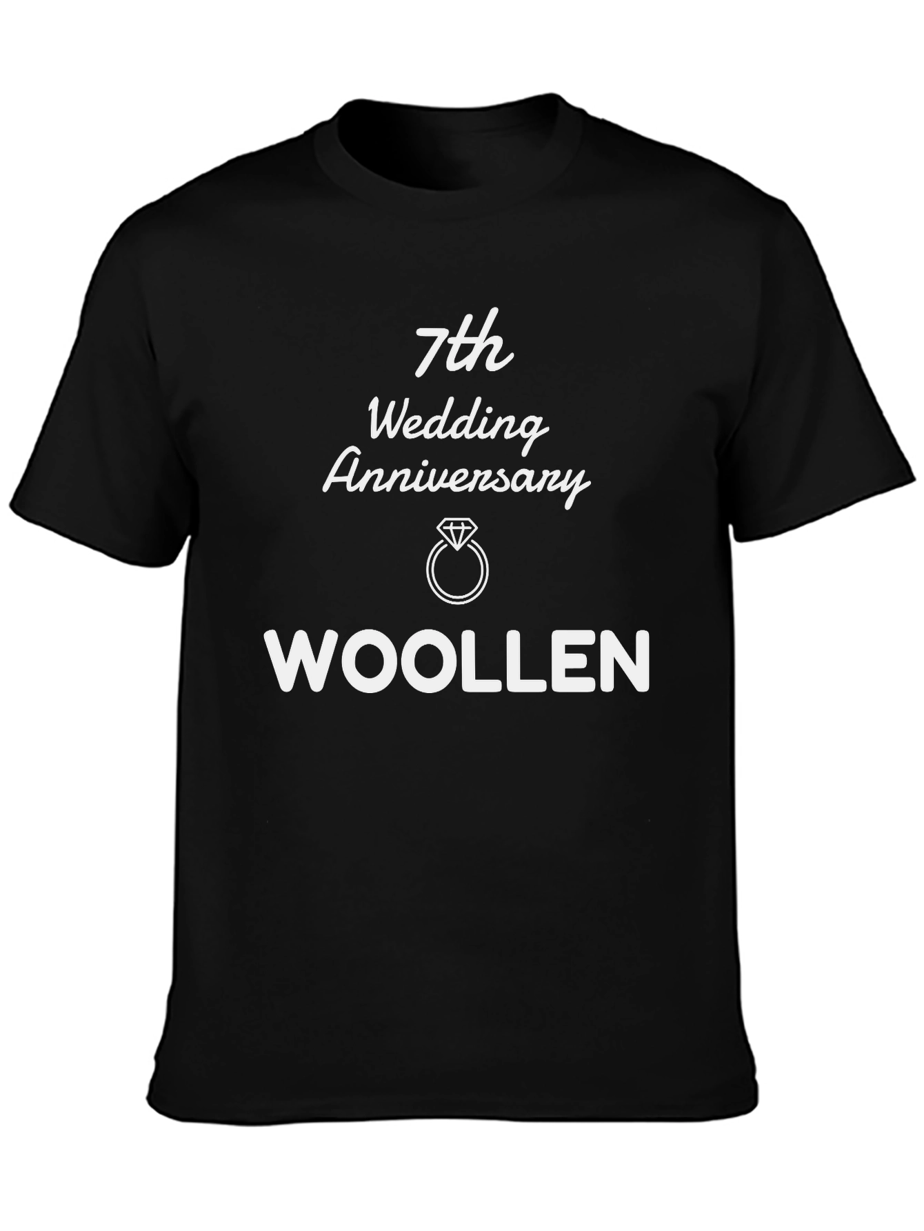 7th Anniversary Woollen T-Shirt - Anniversary Gift