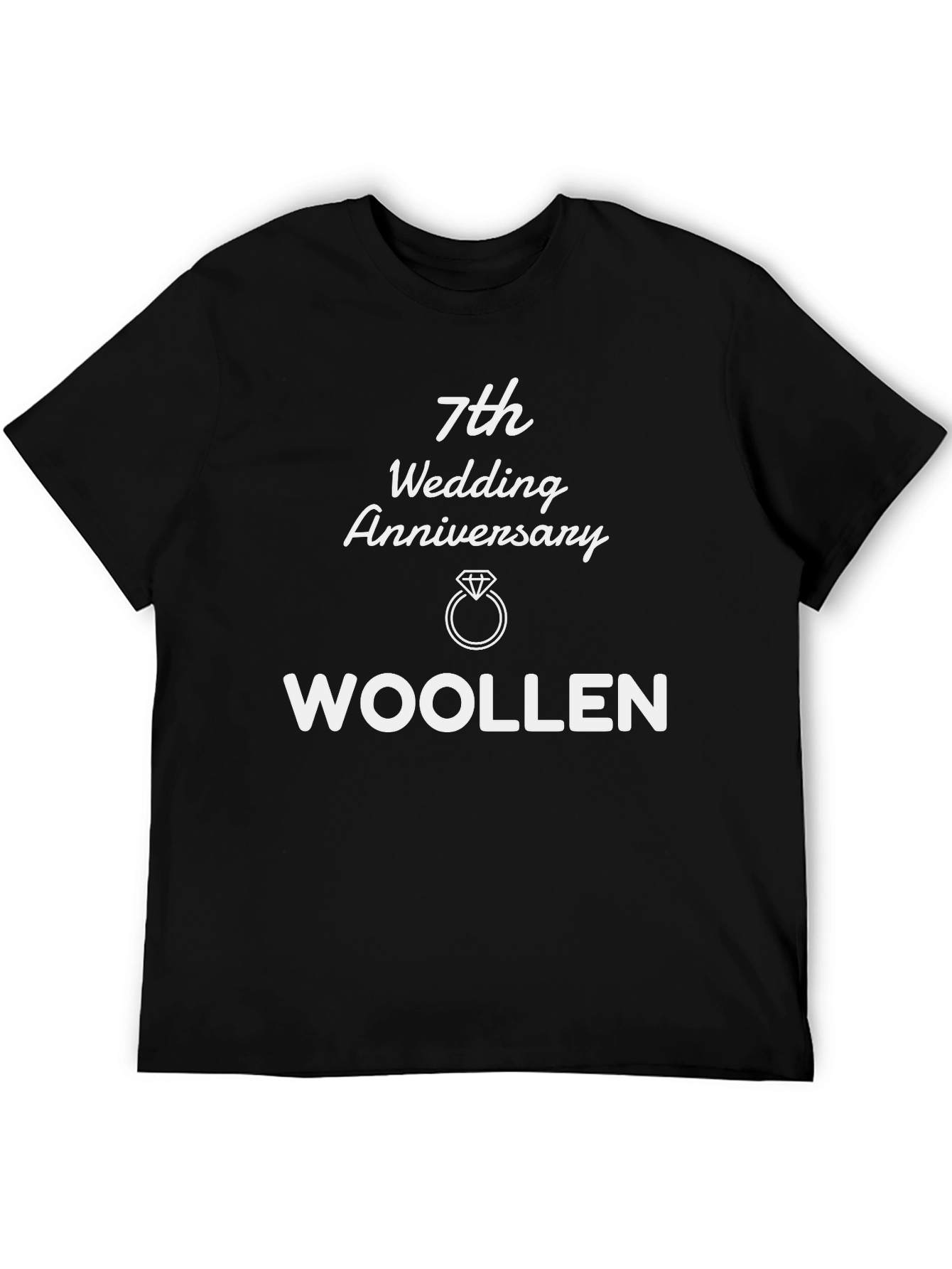 7th Anniversary Woollen T-Shirt - Anniversary Gift