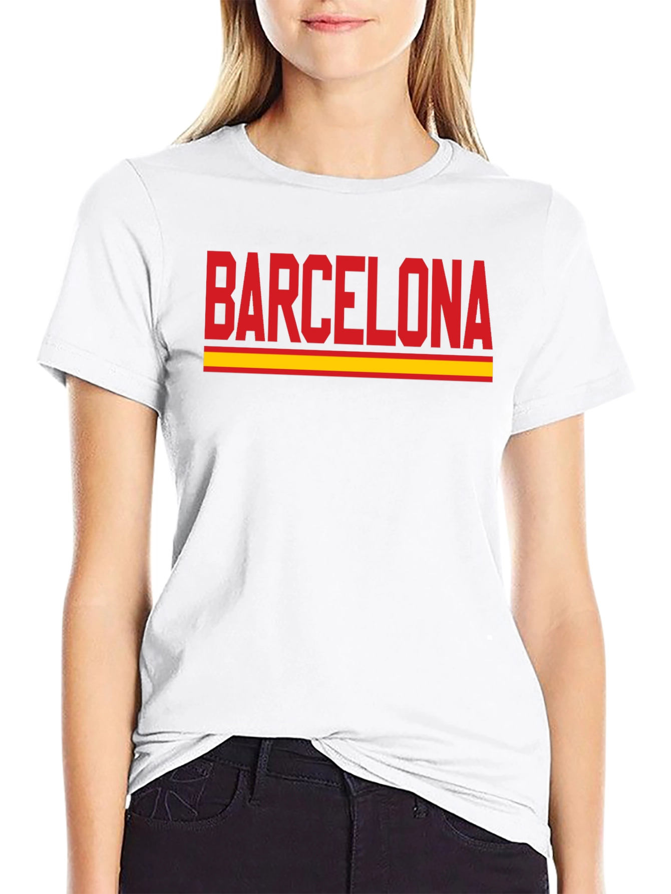 Barcelona Graphic T-Shirt - Red & Yellow