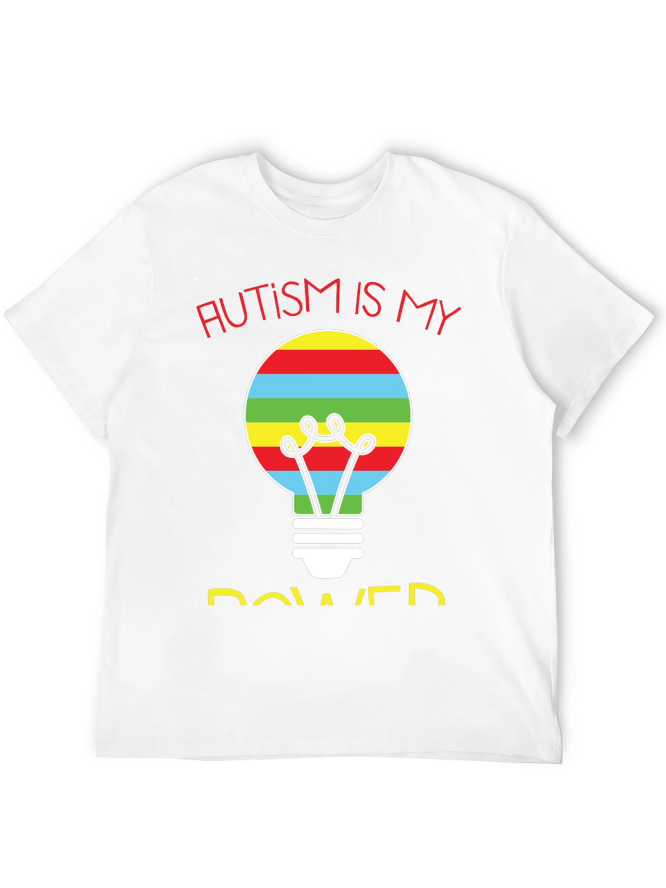 Autism Is My Power T-Shirt - Lightbulb Design