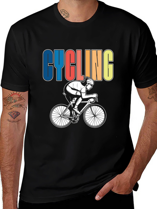 Cycling Graphic T-Shirt - Sporty Rider Design