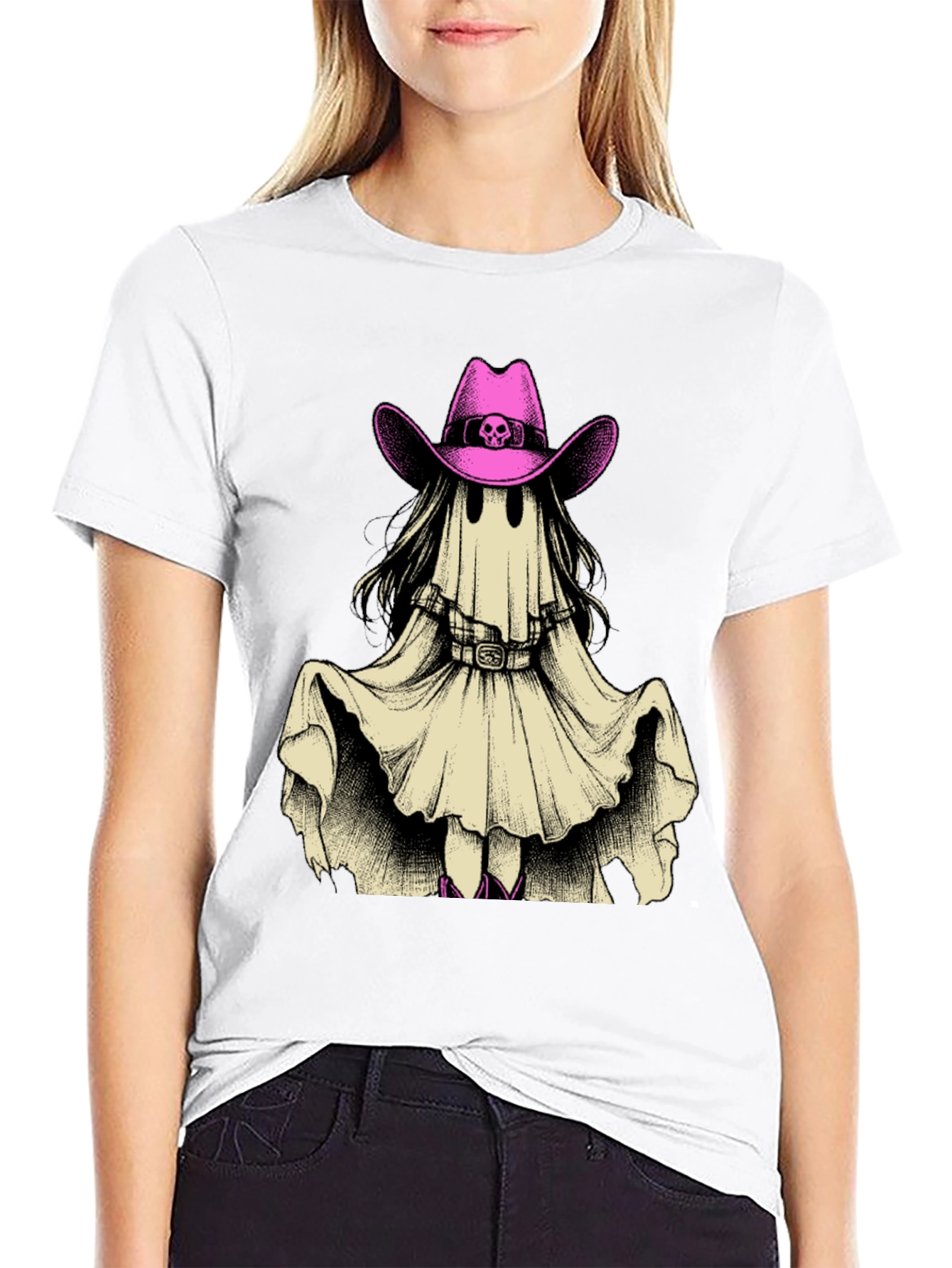Ghost Cowboy Tee - Spooky Western Style
