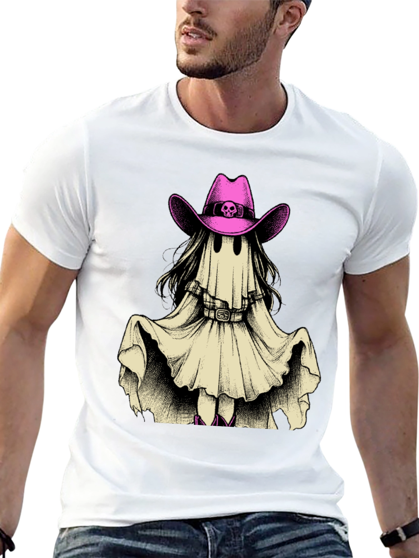 Ghost Cowboy Tee - Spooky Western Style