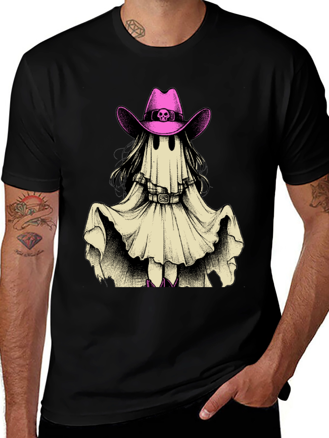 Ghost Cowboy Tee - Spooky Western Style
