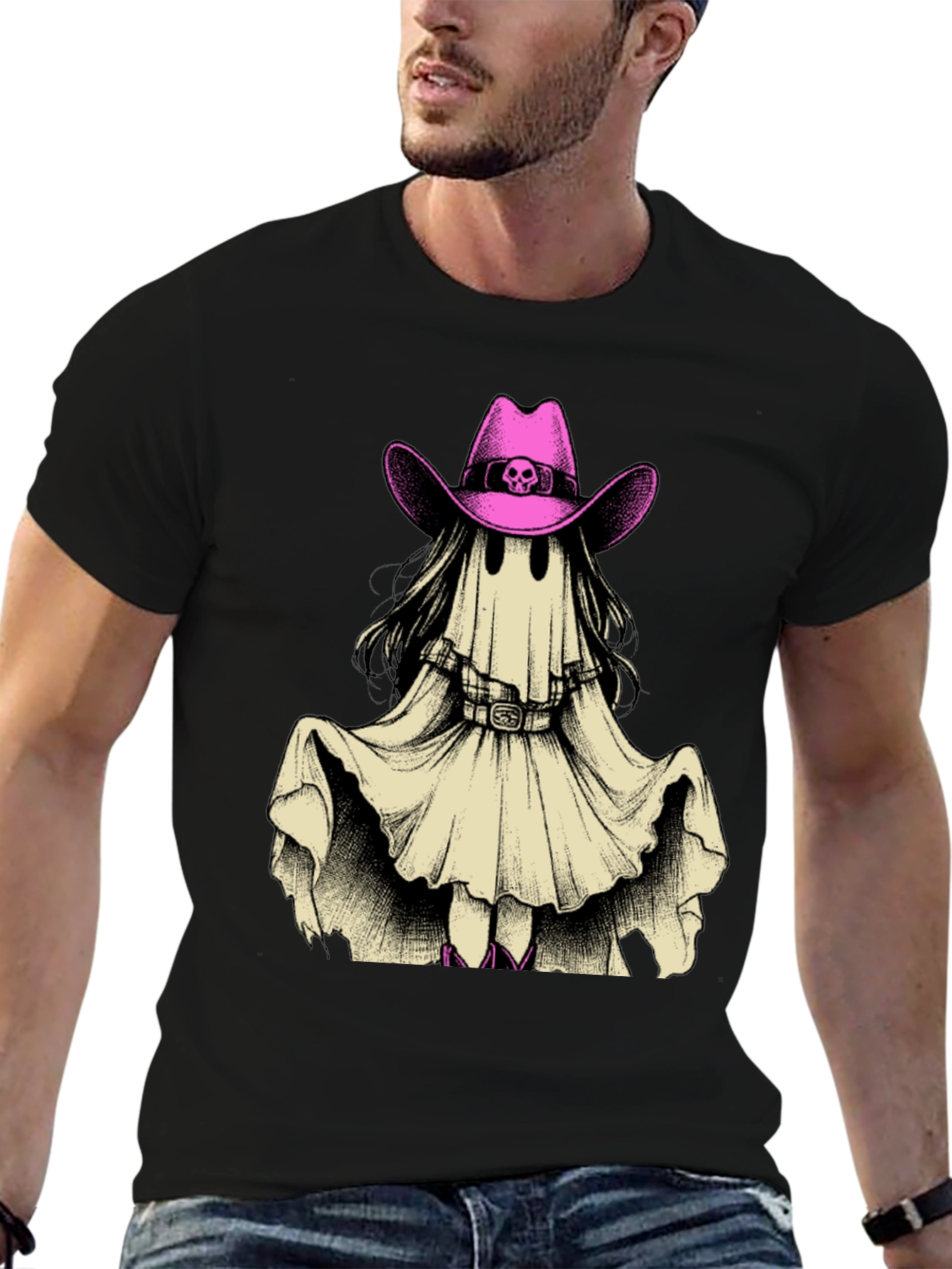 Ghost Cowboy Tee - Spooky Western Style