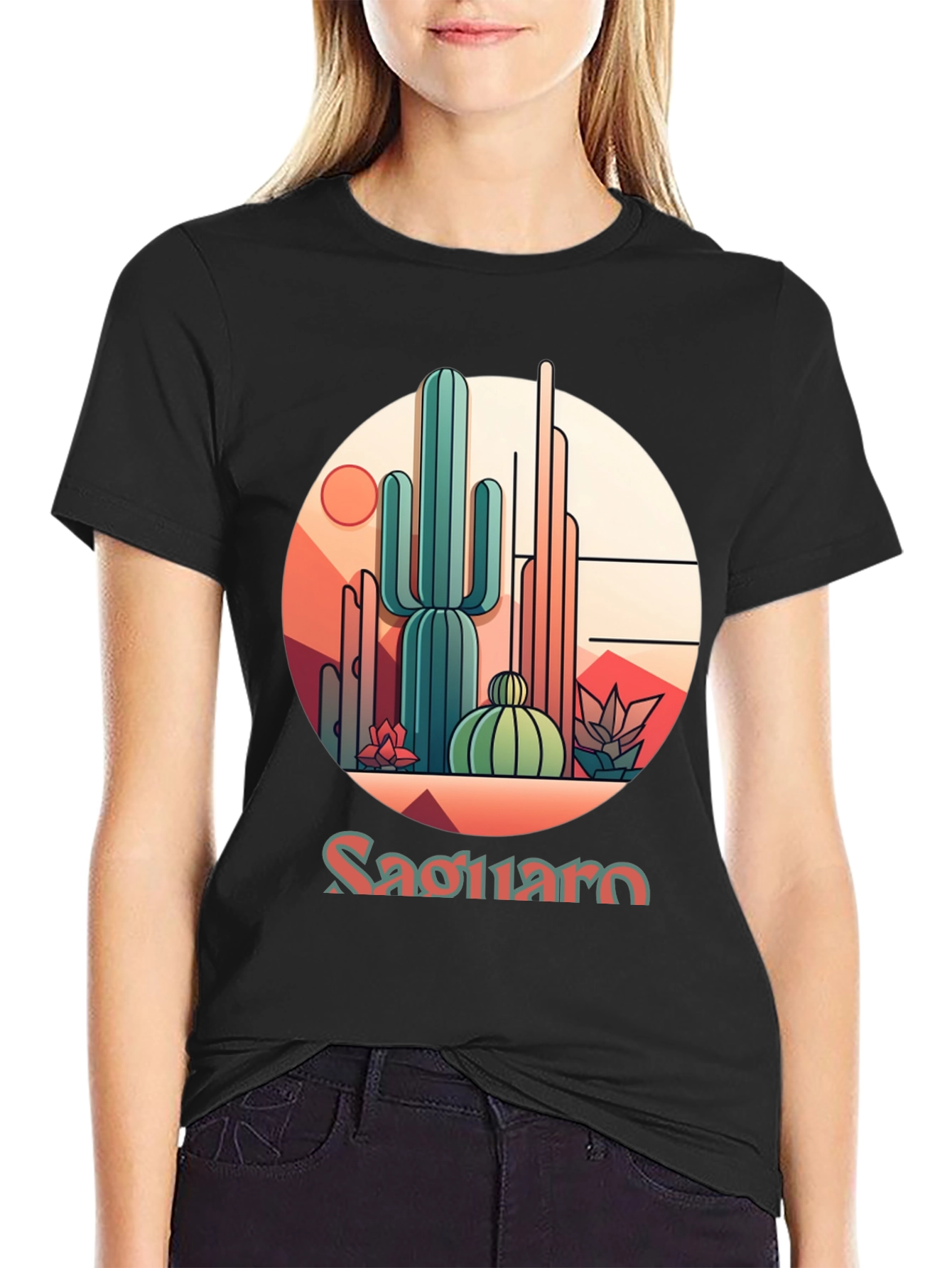 Saguaro Desert Graphic T-Shirt