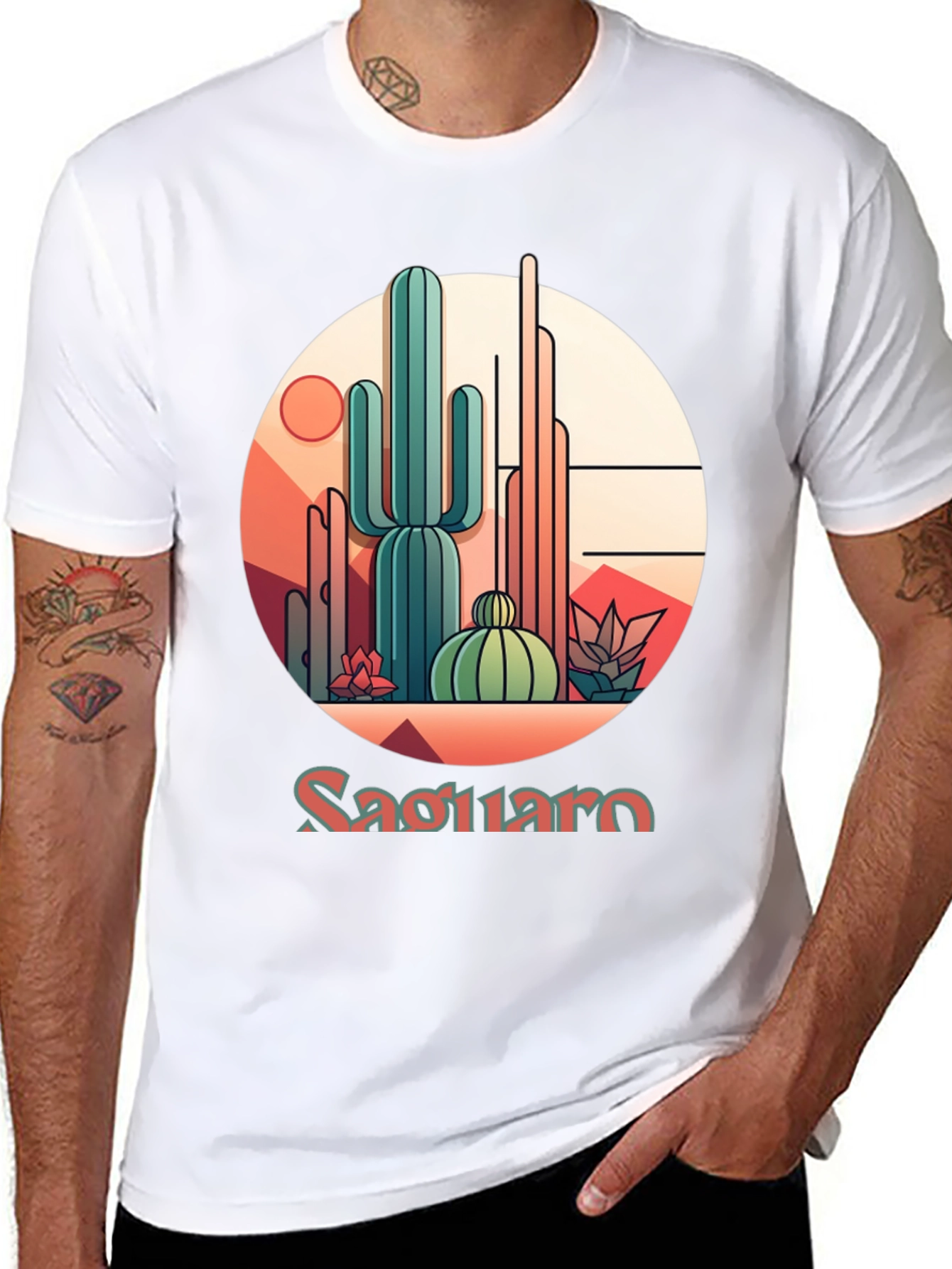 Saguaro Desert Graphic T-Shirt