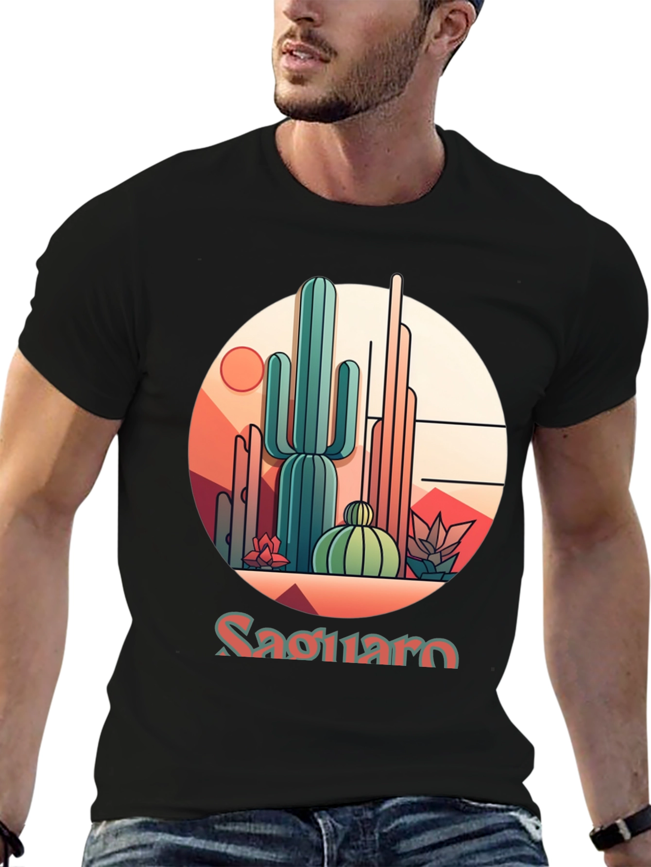 Saguaro Desert Graphic T-Shirt
