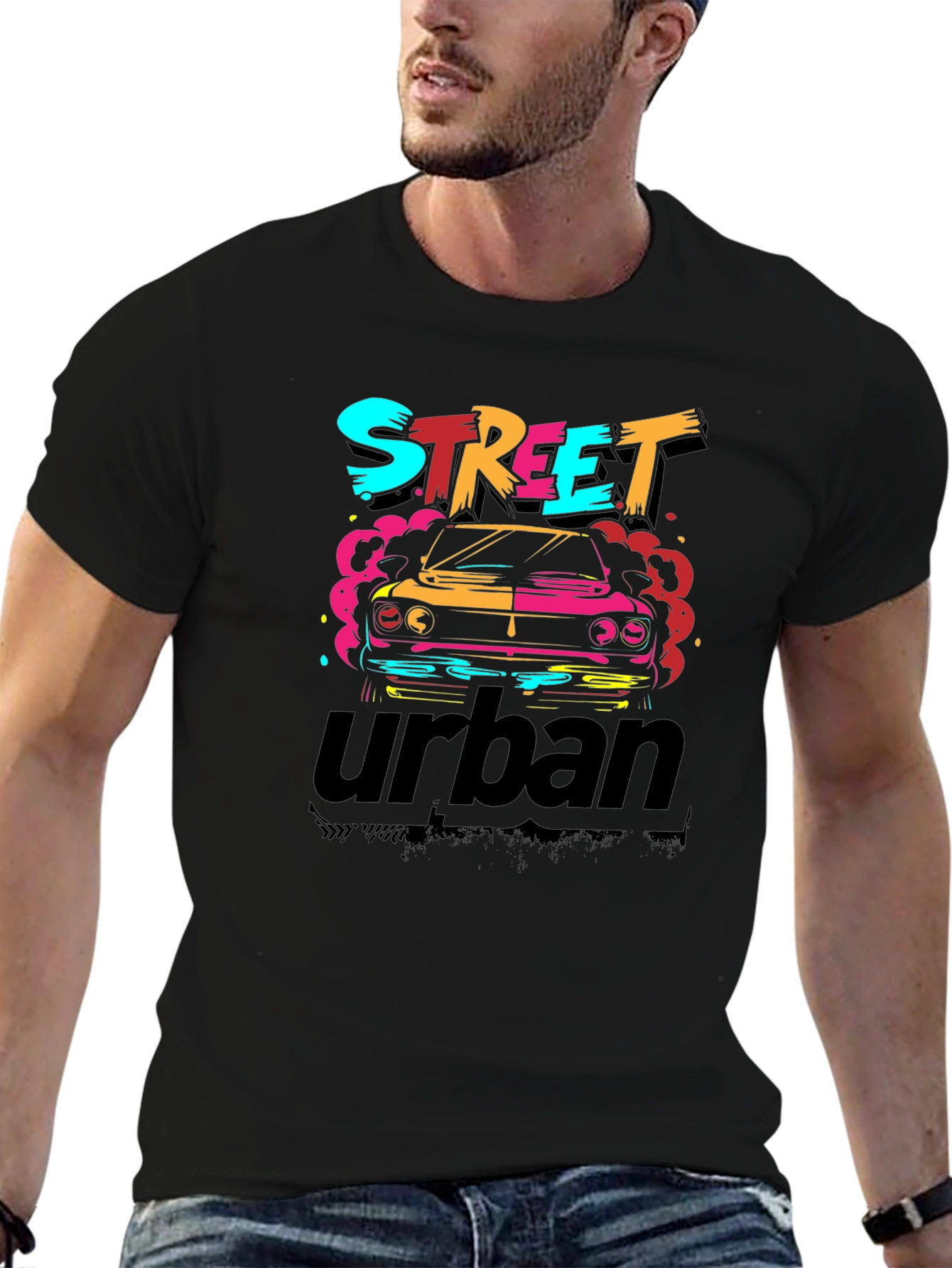 Street Urban Graphic Tee - Cool Car Design