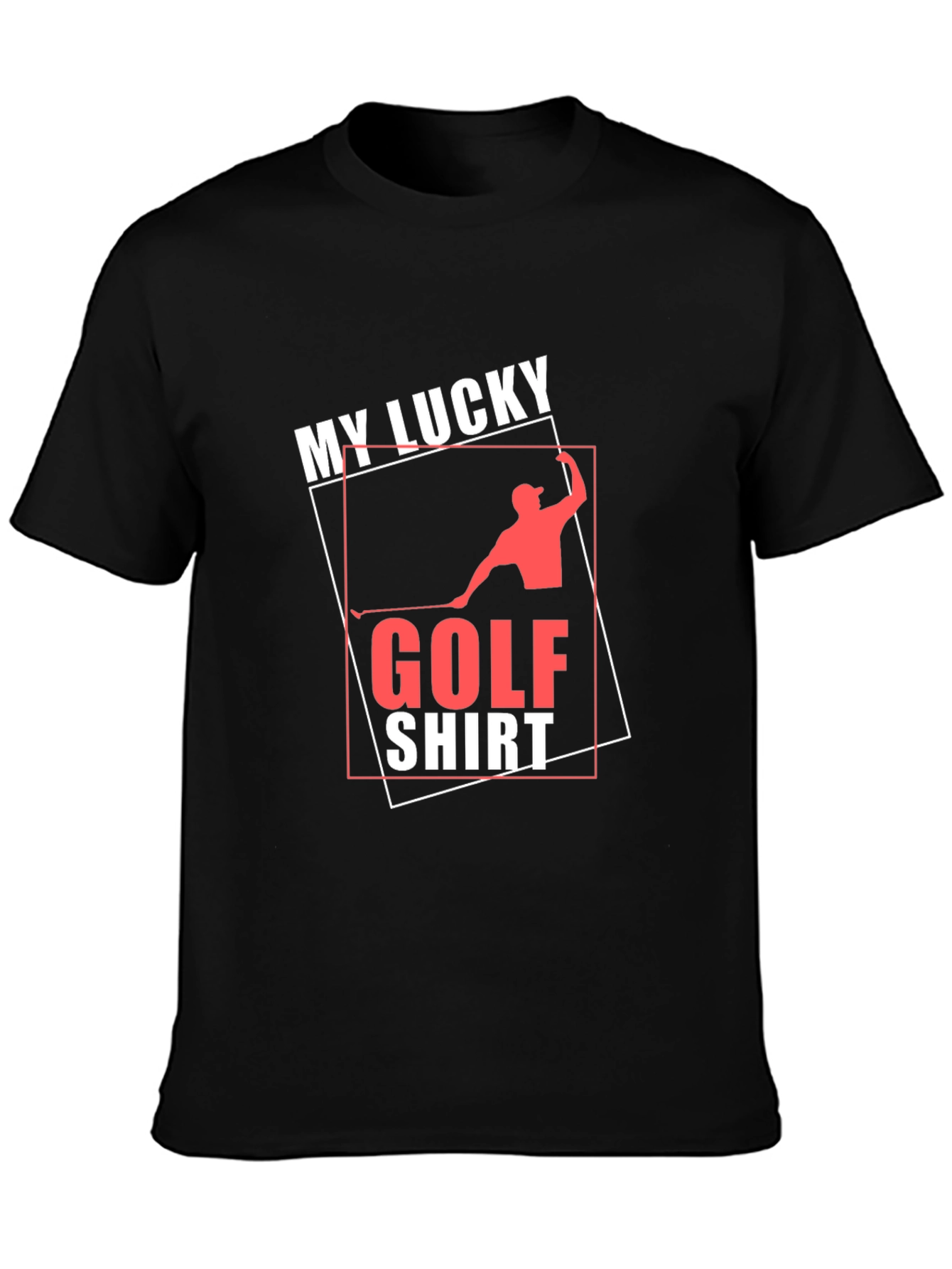 My Lucky Golf Shirt - Mens Black Tee