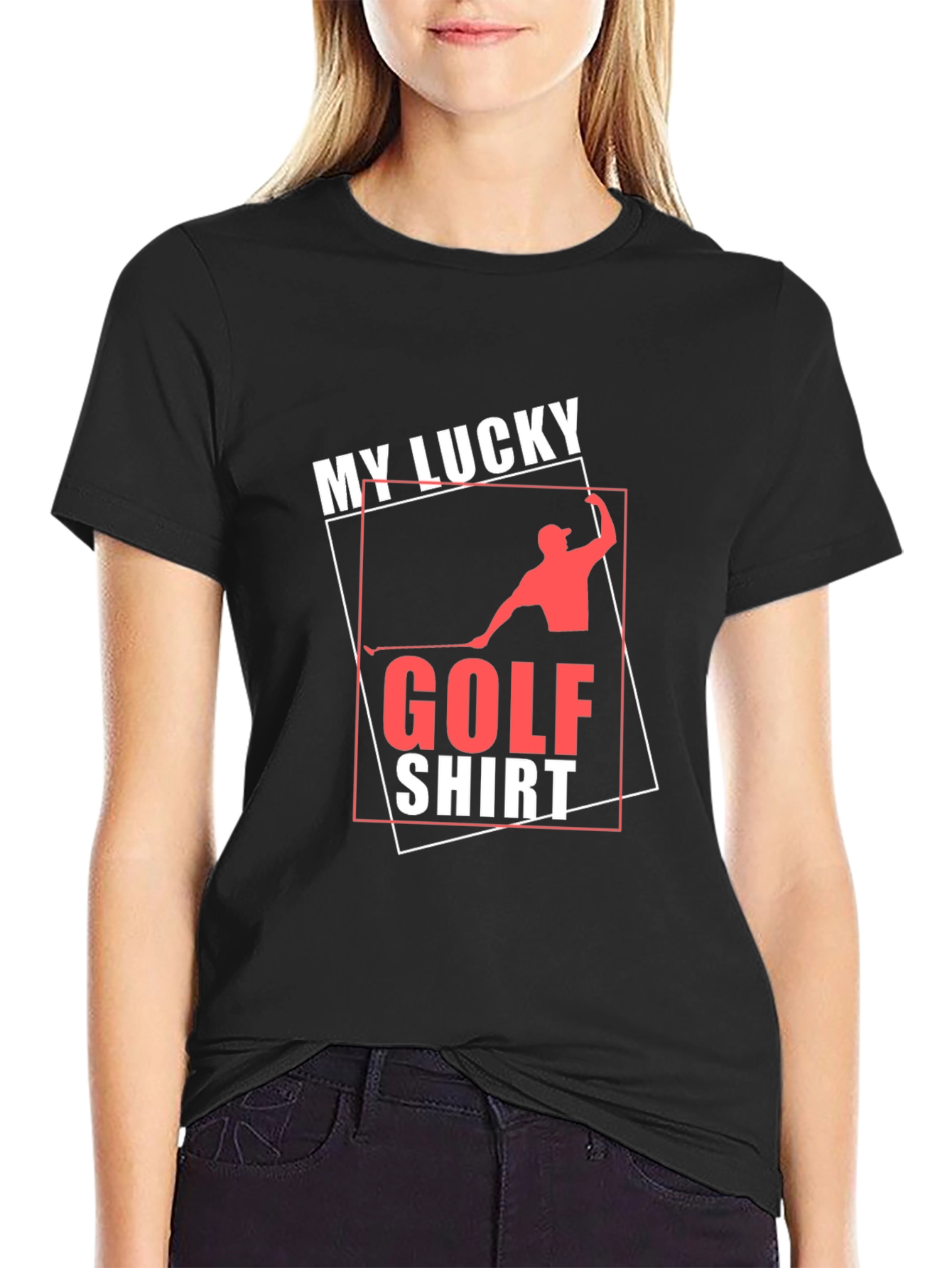 My Lucky Golf Shirt - Mens Black Tee
