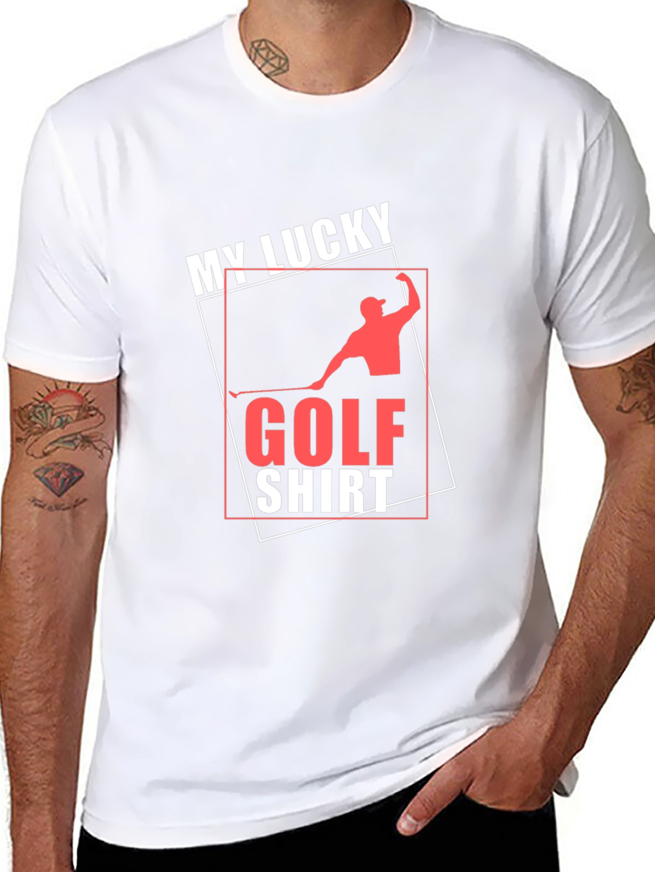 My Lucky Golf Shirt - Mens Black Tee
