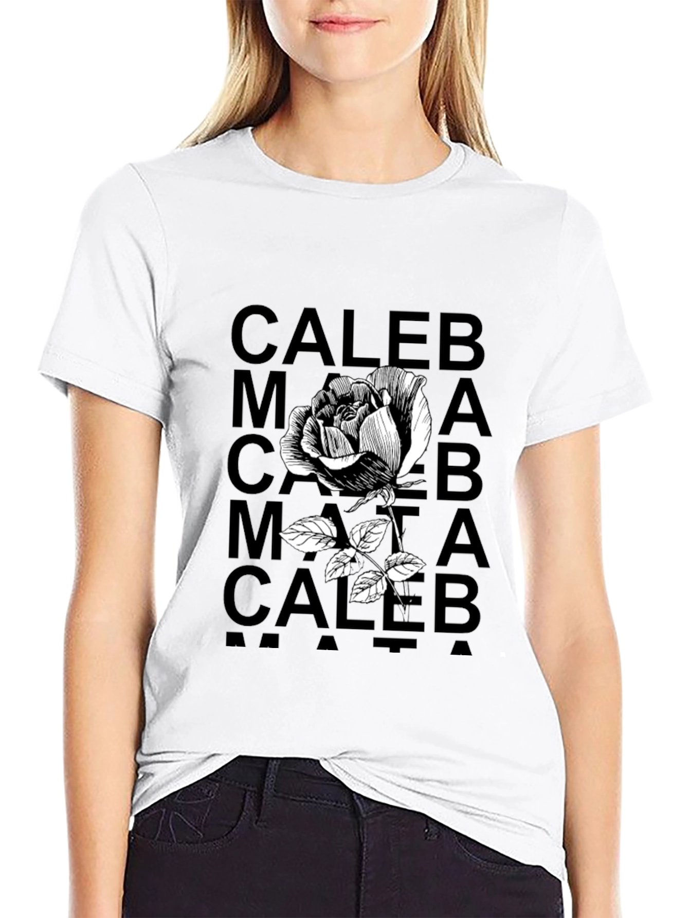 Caleb Rose Graphic Tee - Black