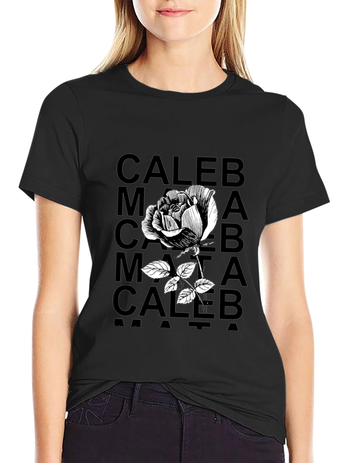 Caleb Rose Graphic Tee - Black