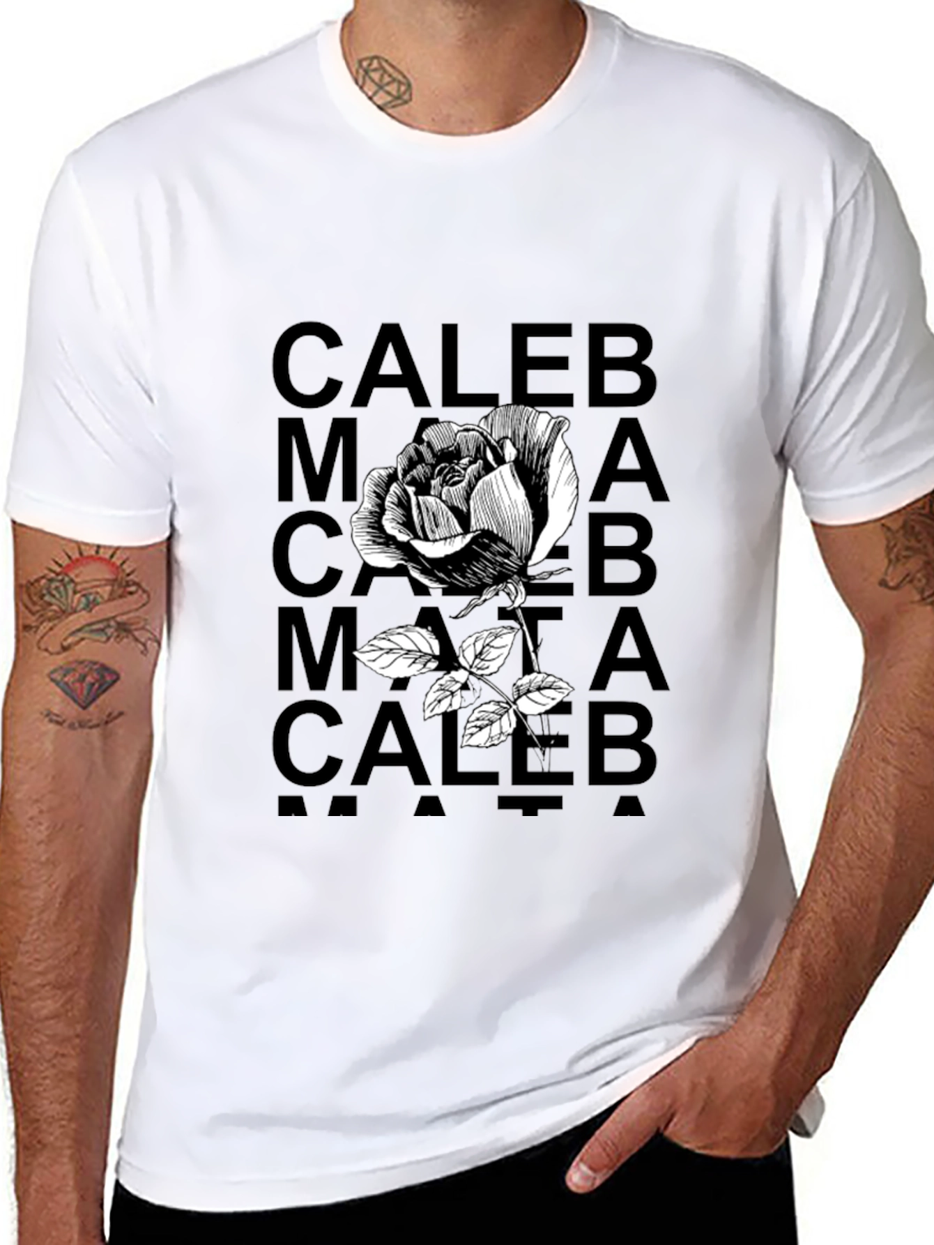 Caleb Rose Graphic Tee - Black