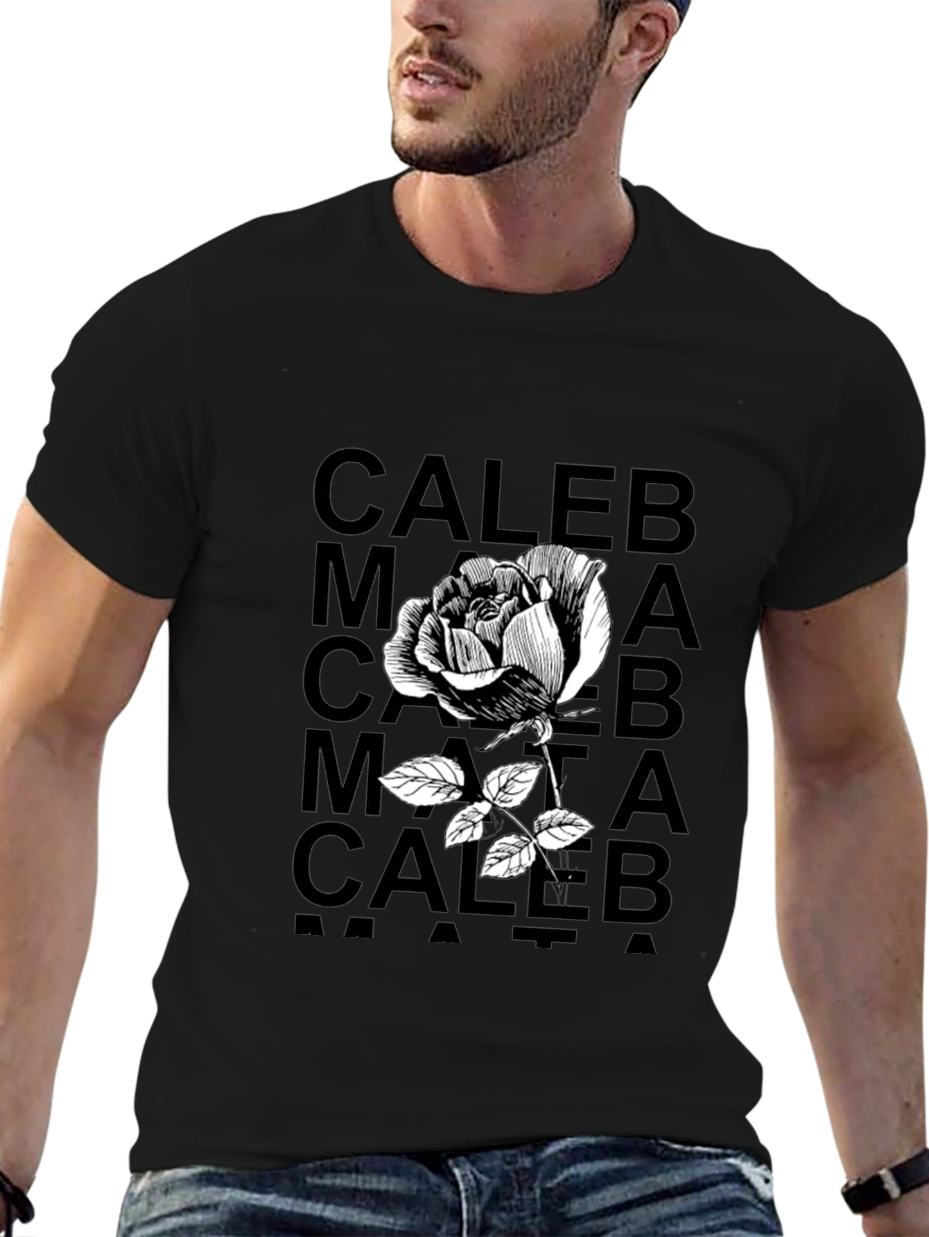 Caleb Rose Graphic Tee - Black