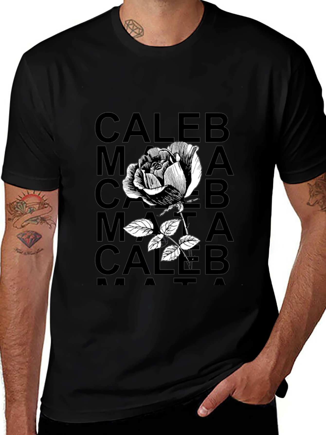 Caleb Rose Graphic Tee - Black
