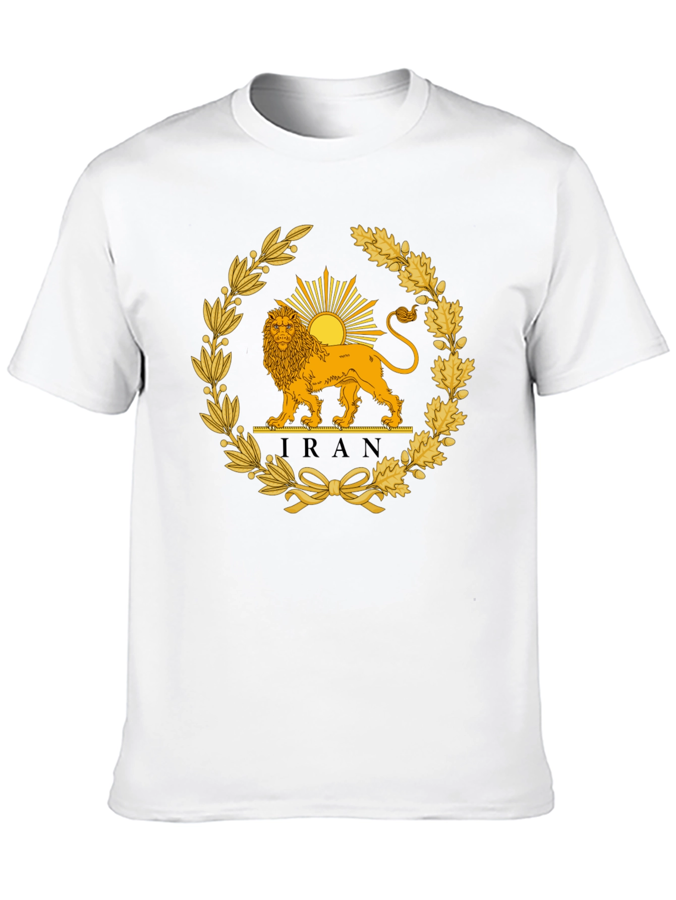 Iran Lion & Sun Emblem T-Shirt - Black