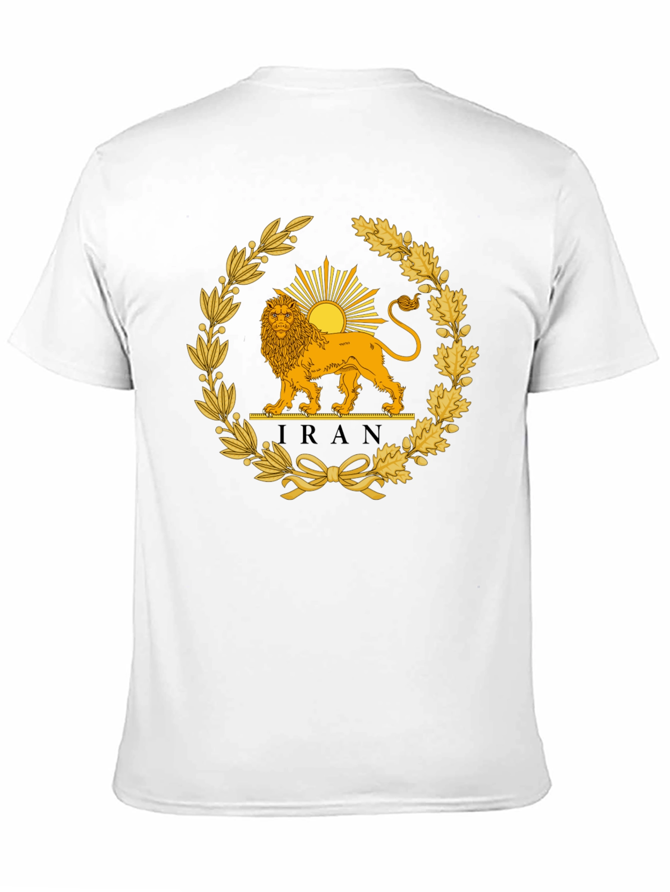 Iran Lion & Sun Emblem T-Shirt - Black