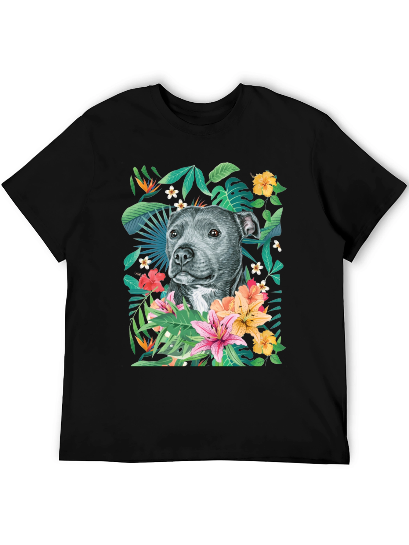 Tropical Pitbull Graphic Tee