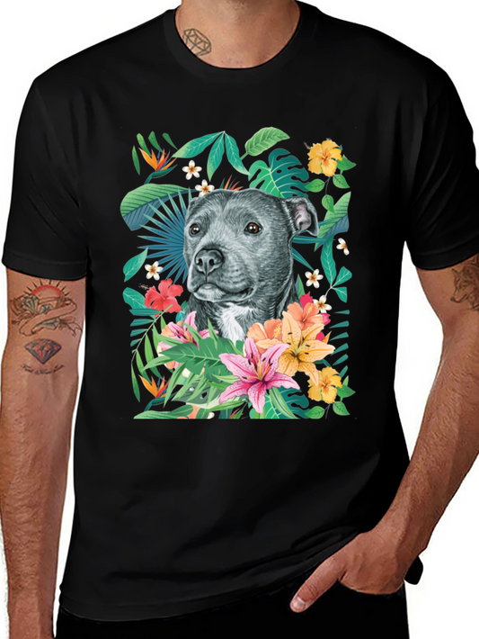 Tropical Pitbull Graphic Tee