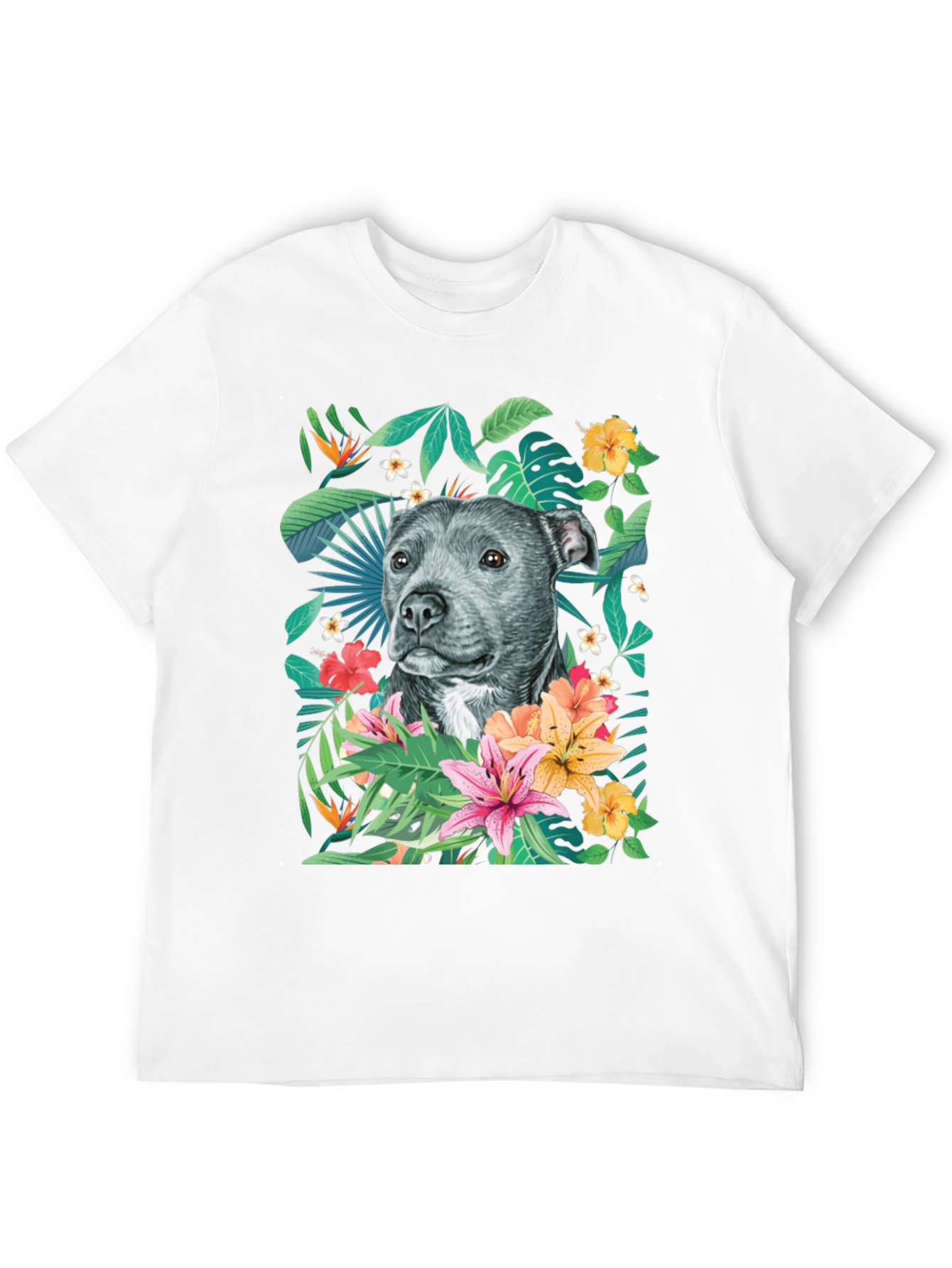 Tropical Pitbull Graphic Tee