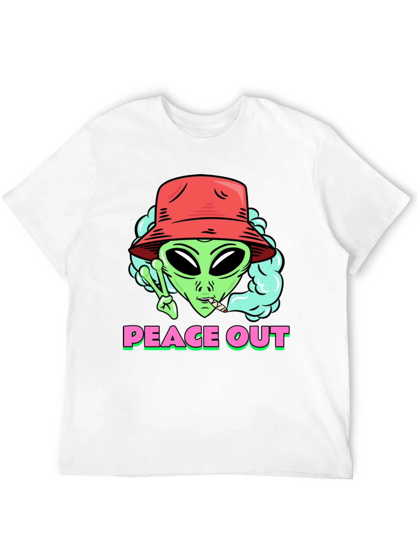 Peace Out Alien Graphic T-Shirt