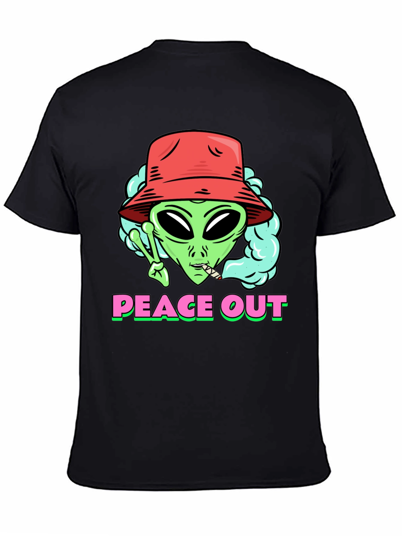 Peace Out Alien Graphic T-Shirt