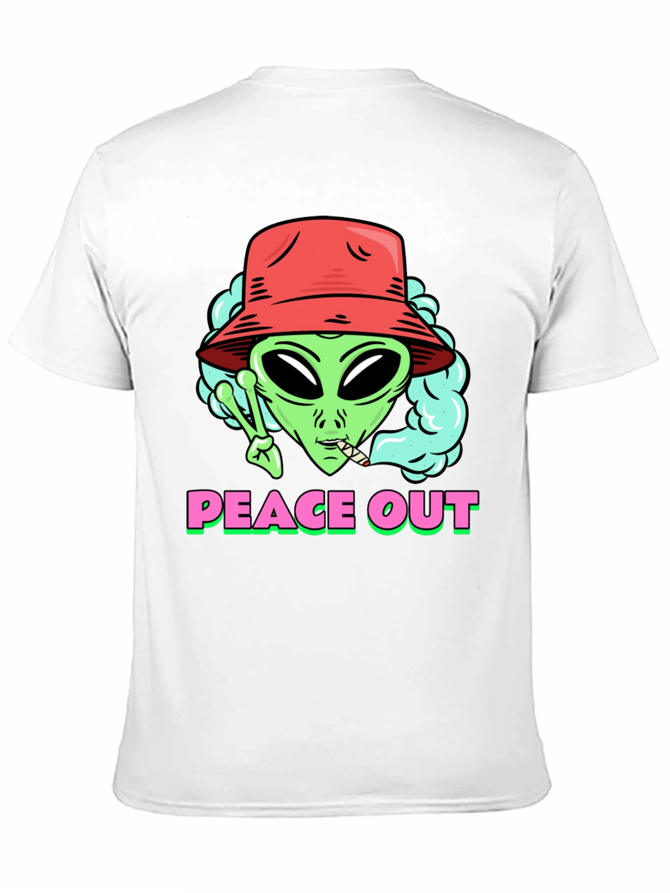 Peace Out Alien Graphic T-Shirt