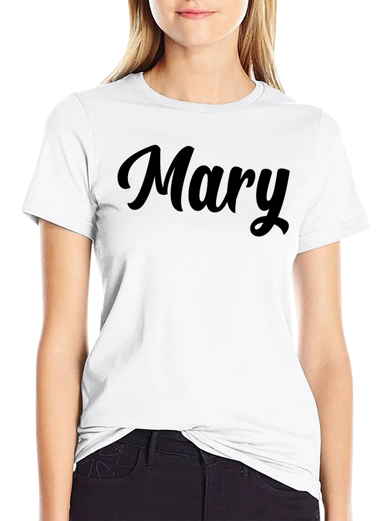 Personalized Mary Black T-Shirt