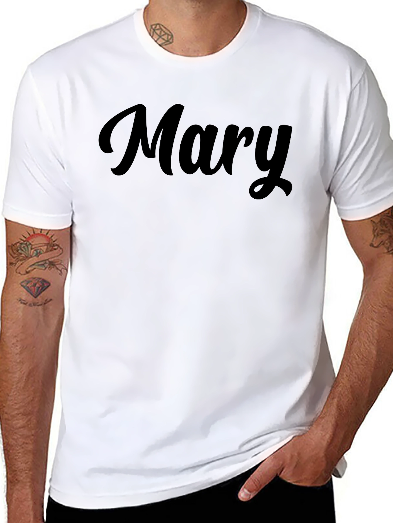Personalized Mary Black T-Shirt
