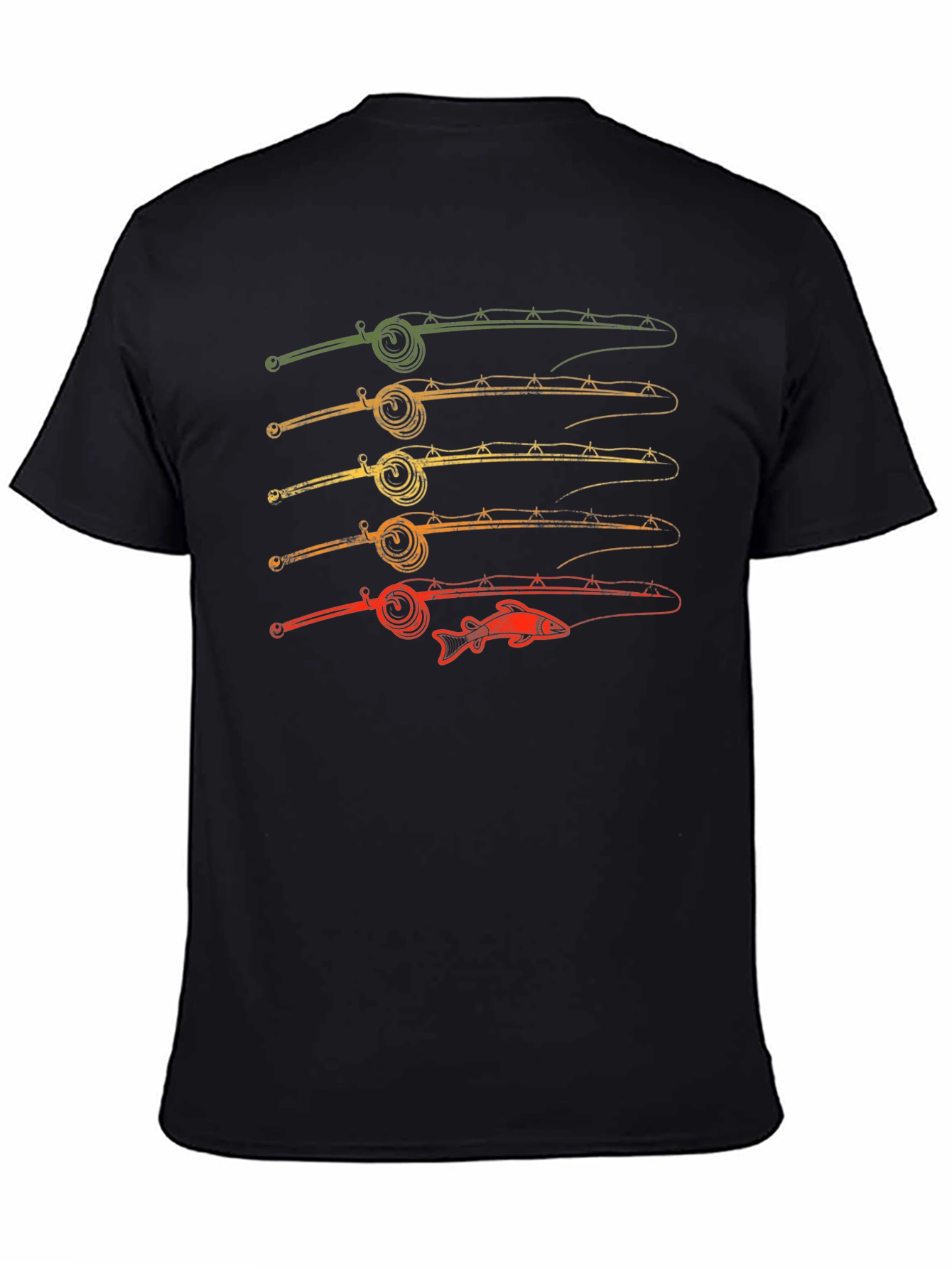 Retro Fishing Rods T-Shirt - Angler Apparel