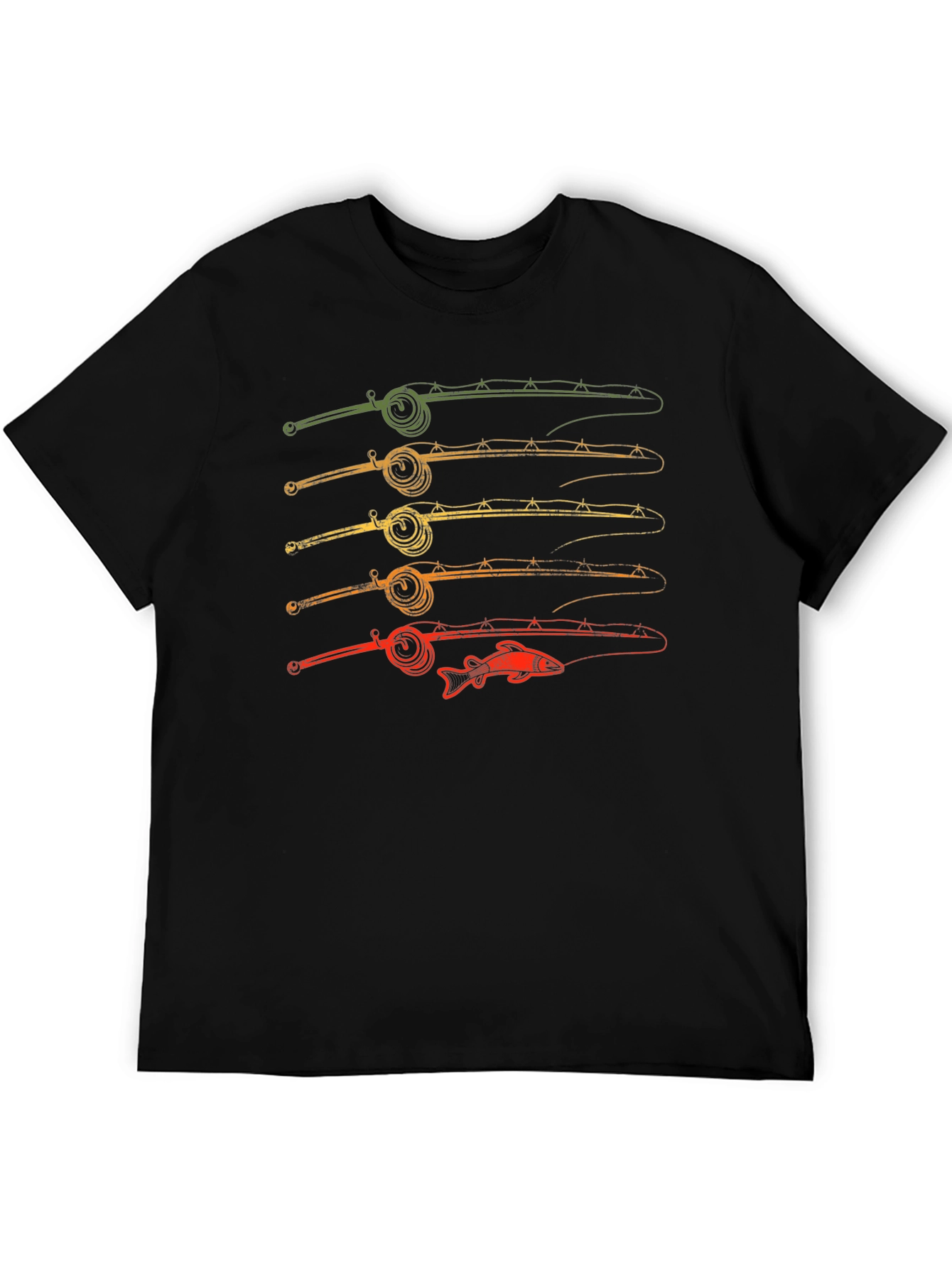 Retro Fishing Rods T-Shirt - Angler Apparel