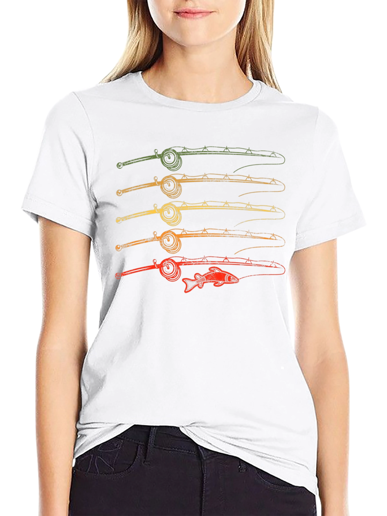Retro Fishing Rods T-Shirt - Angler Apparel