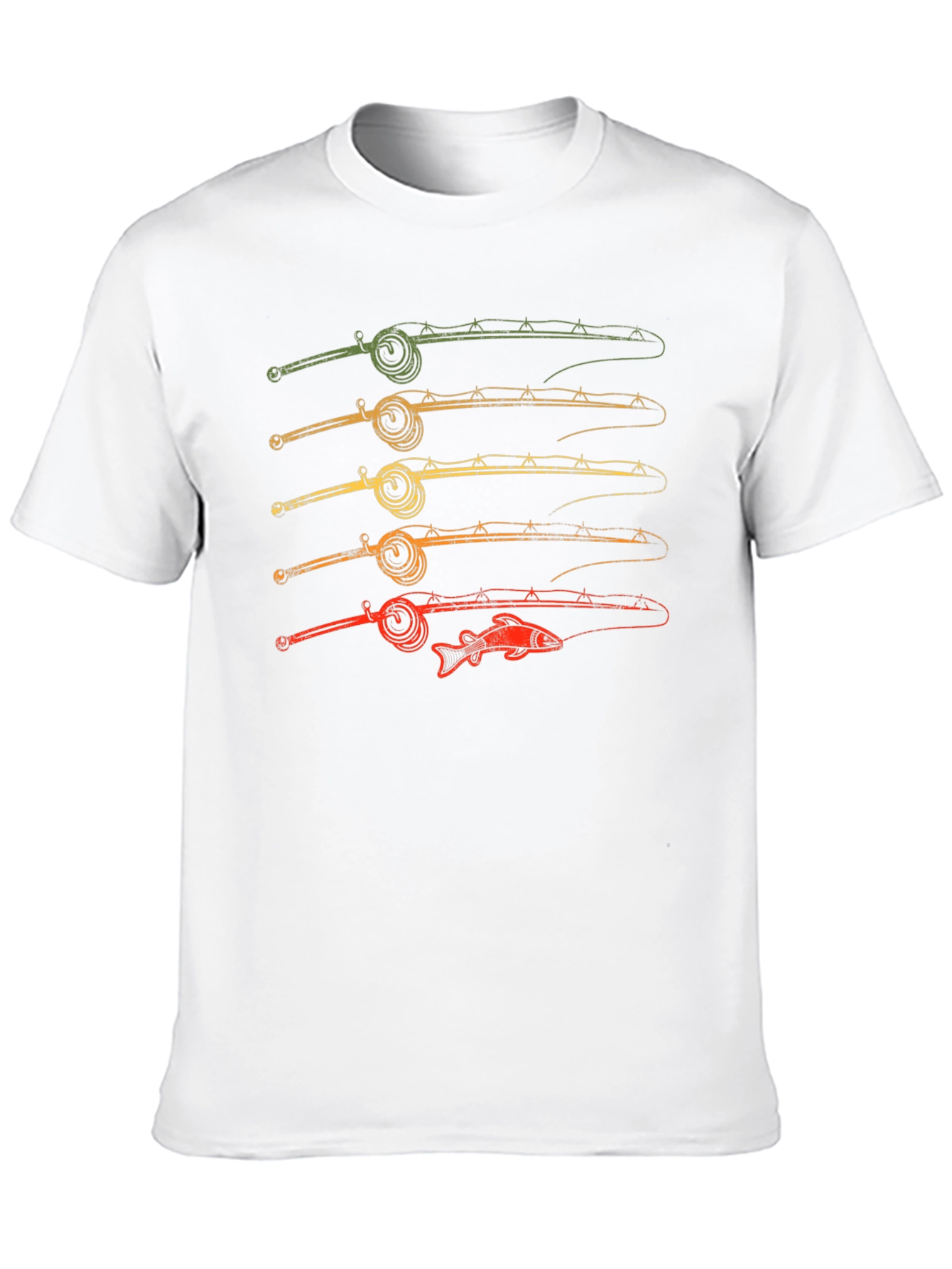 Retro Fishing Rods T-Shirt - Angler Apparel