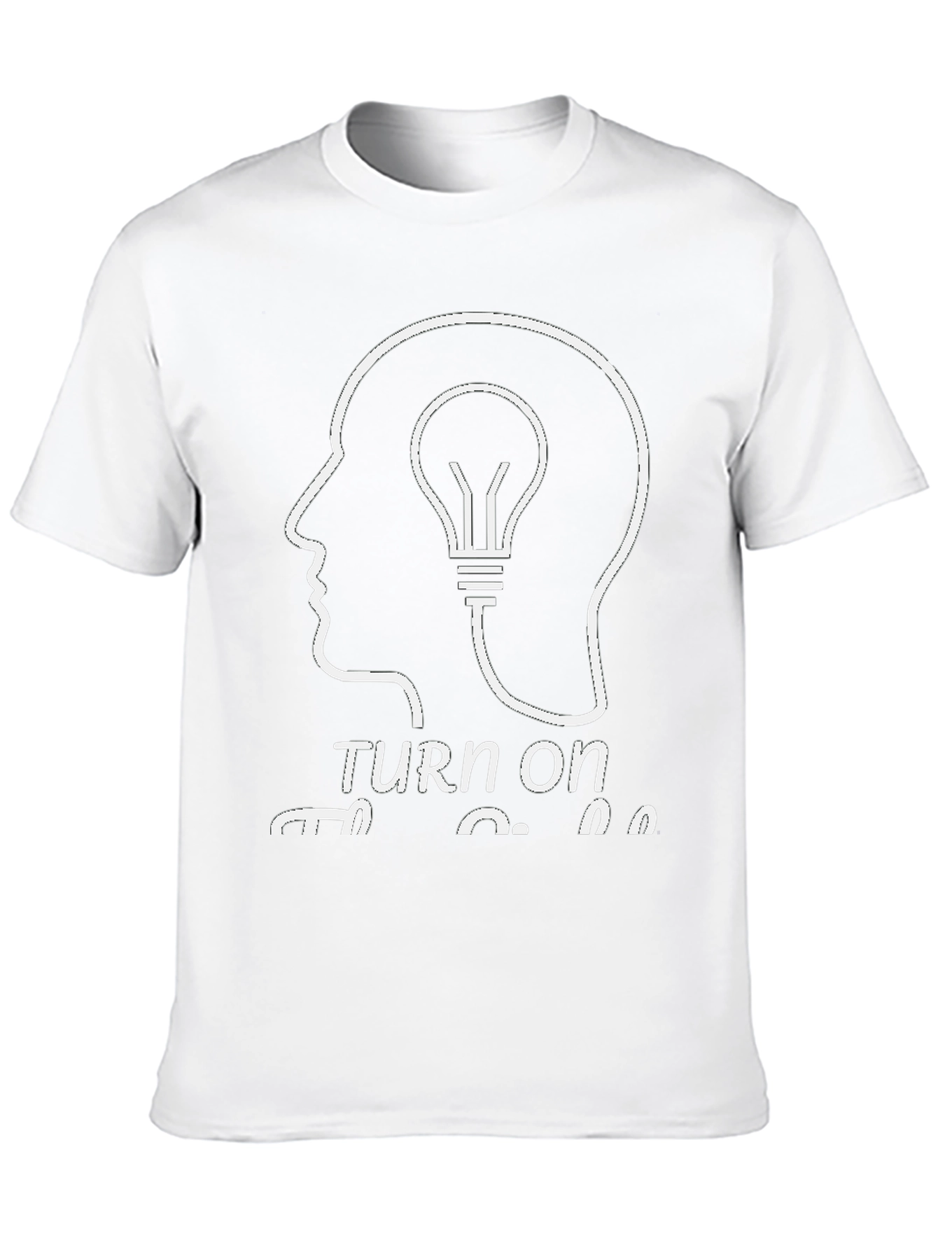 Turn On The Idea Black Graphic Tee